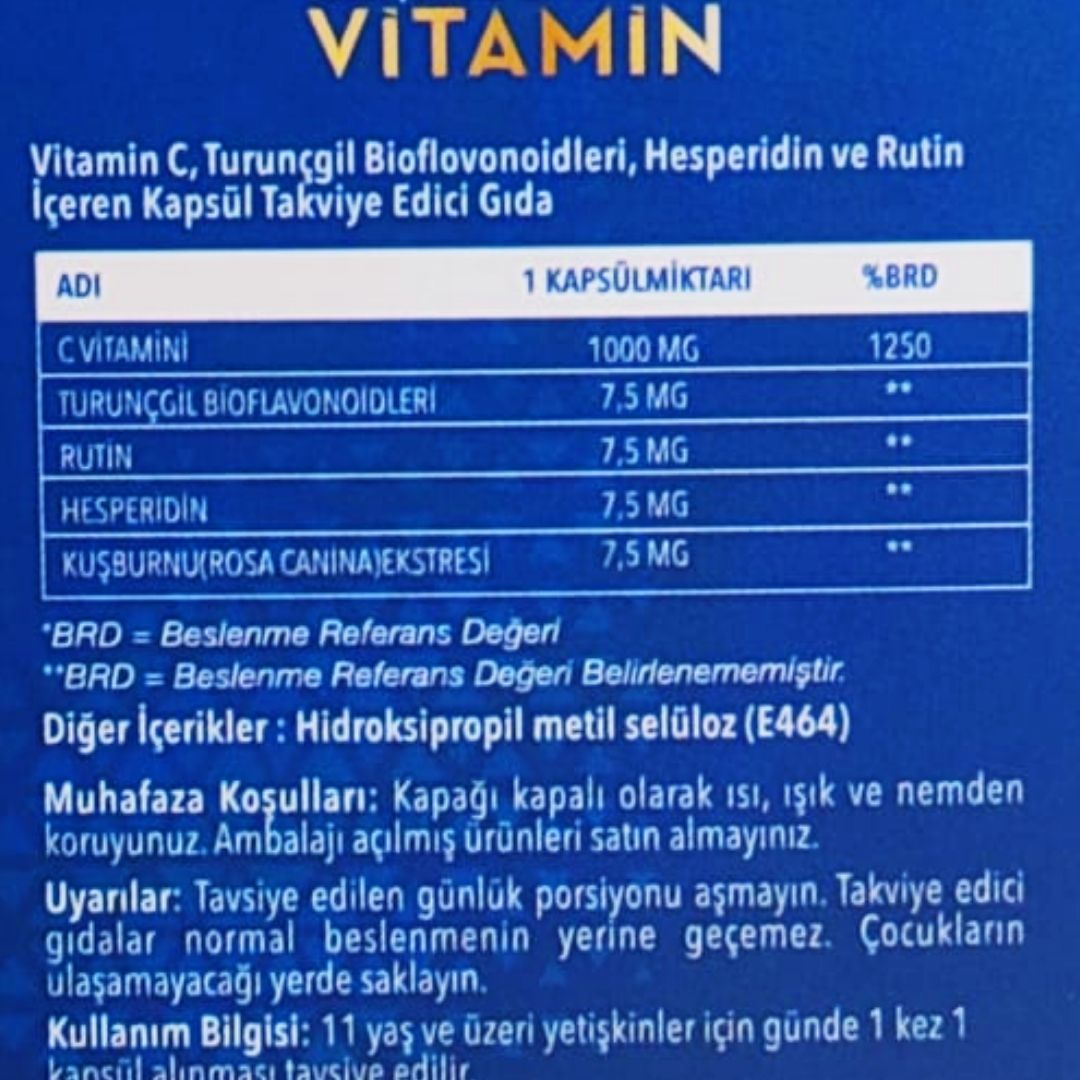 Golden Brand C Vitamini 1000 mg 30 Kapsül