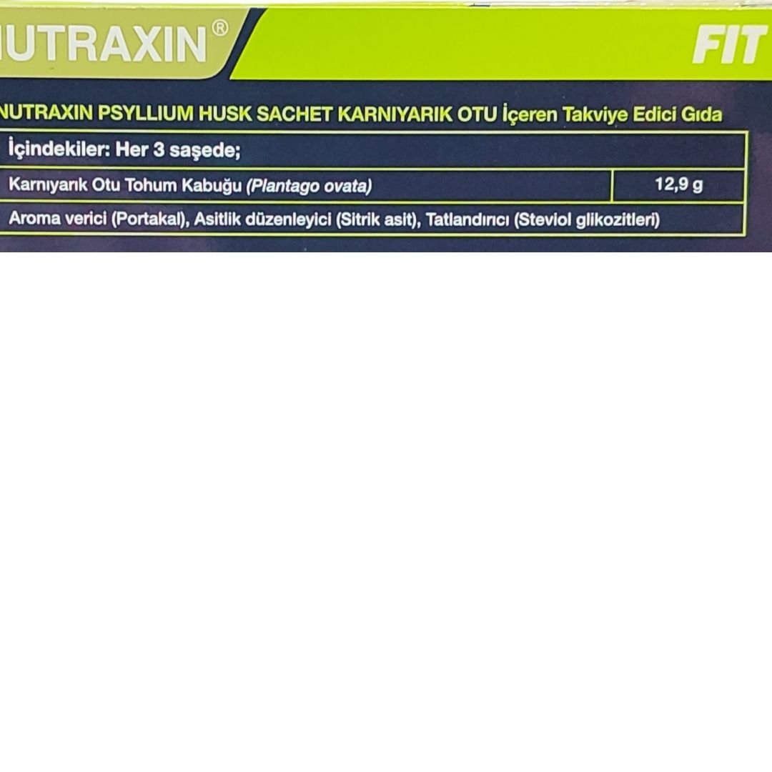 Nutraxin Fit Psyllium(Karnı Yarık Otu) Husk Fiber 4,3 gr 30 Toz Saşe
