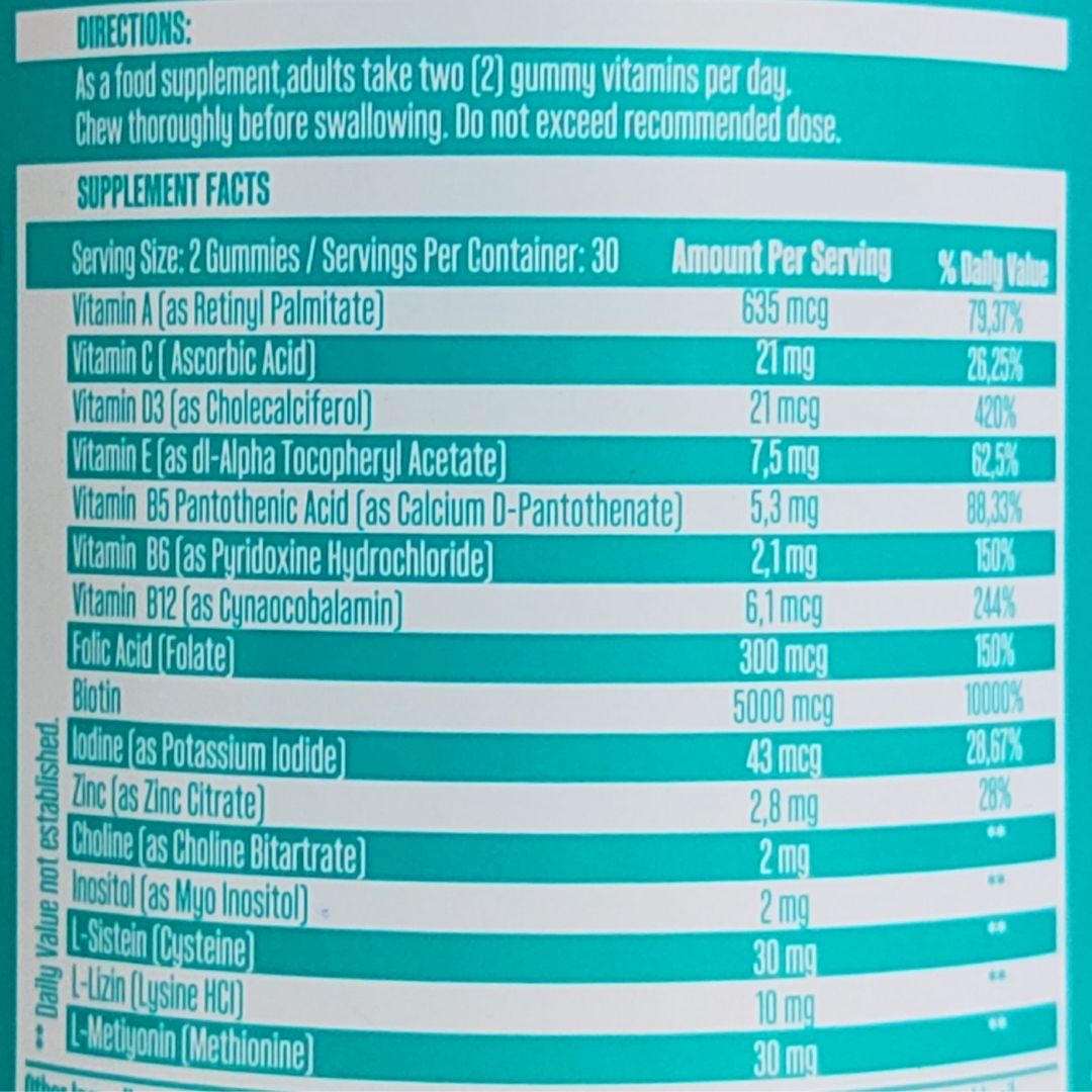 Vita Bear Strong Hair Gummy Vitamin 60'lı