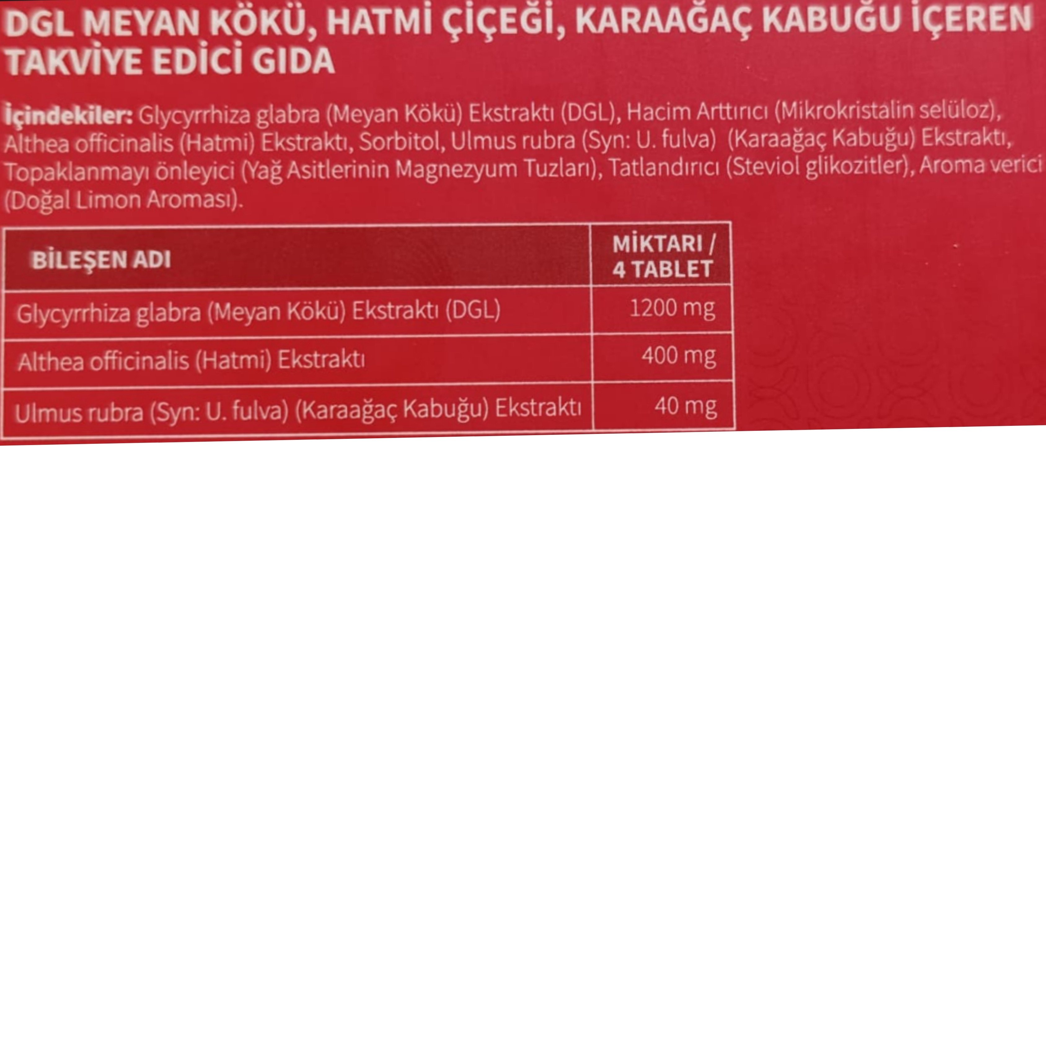 Goodday DGL Meyan Kökü, Hatmi Çiçeği, Karaağaç Kabuğu İçeren Takviye Edici Gıda 30 Çiğneme Tableti