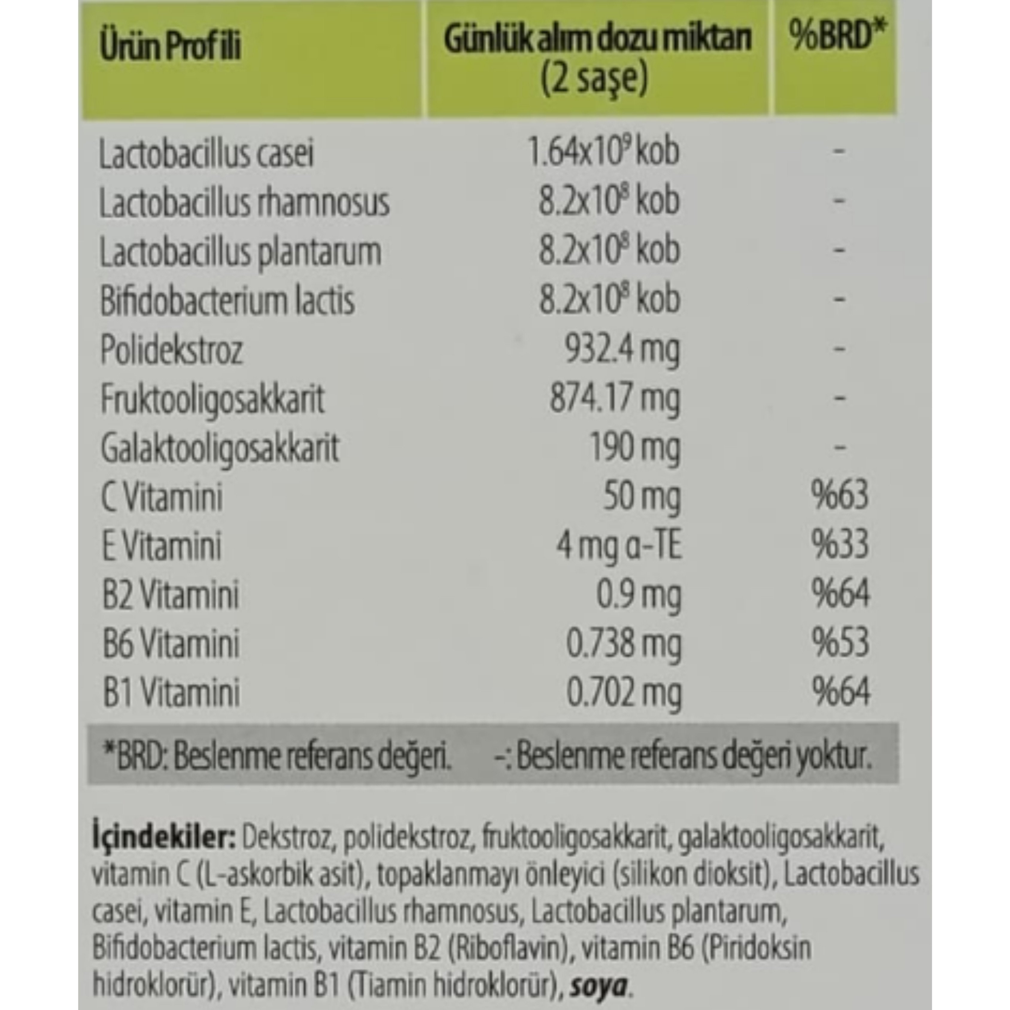 NBL Probiotic ATP Probiyotik Mikroorganizma İçeren Takviye Edici 10 Toz Saşe