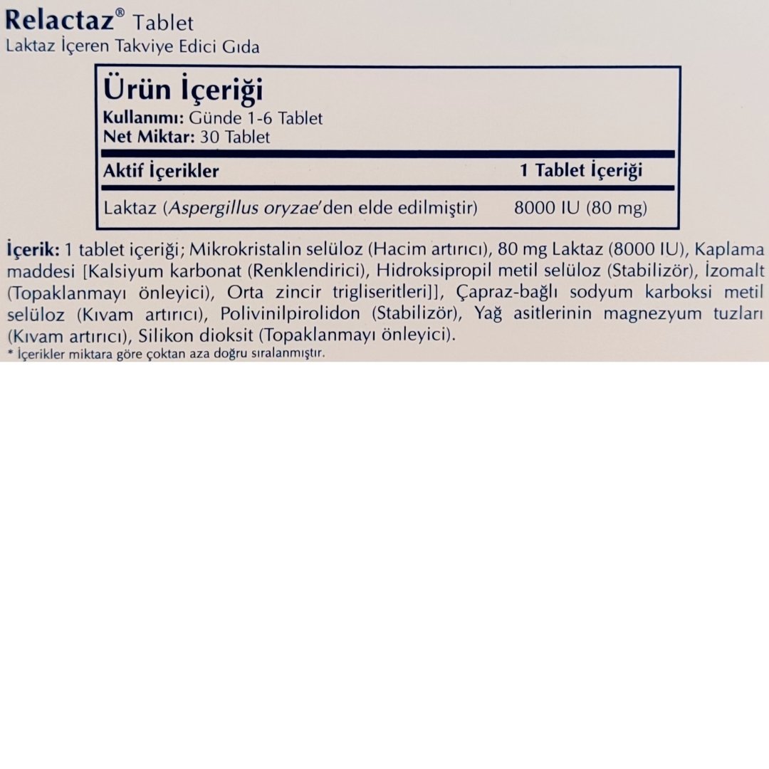 Assos Relactaz 8000 IU 30 Tablet