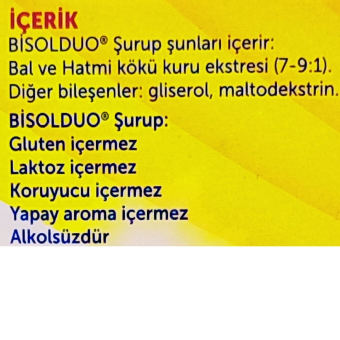 Bisolduo Bal ve Hatmi Kökü İçeren Takviye Edici Gıda 100 ml