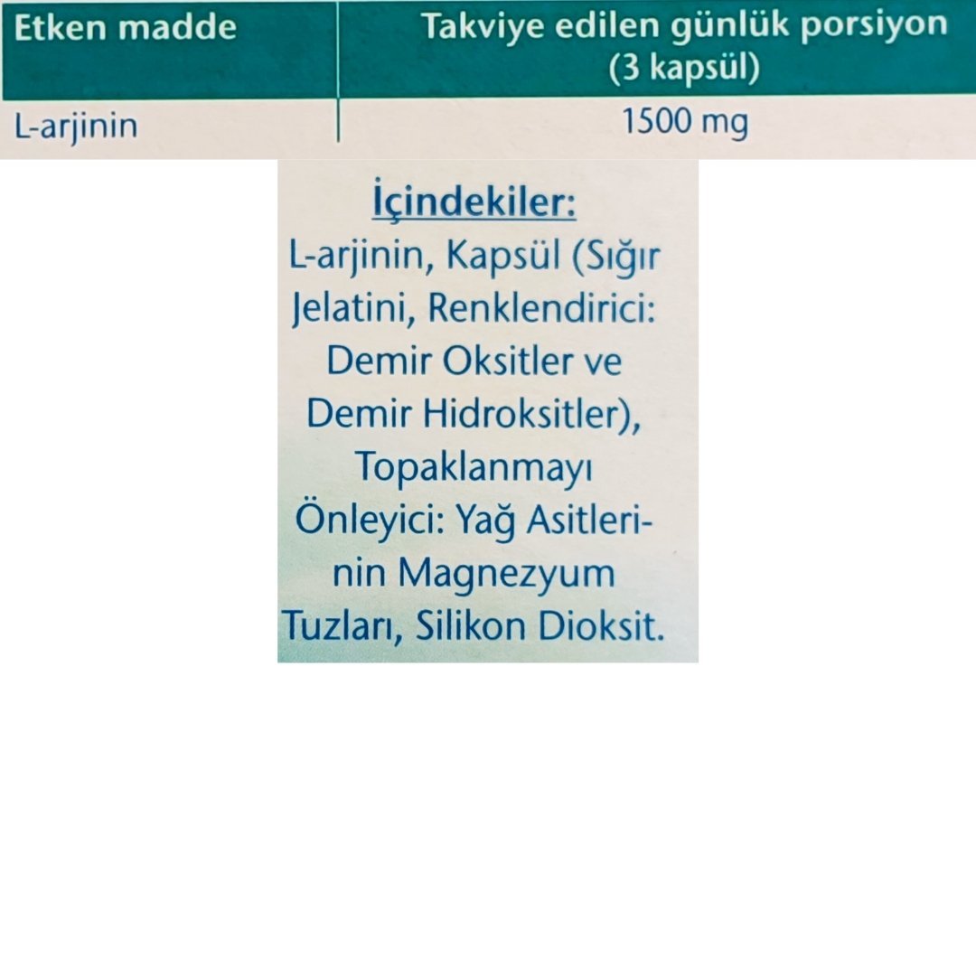 Doppelherz Aktiv L-Arjinin 30 Kapsül