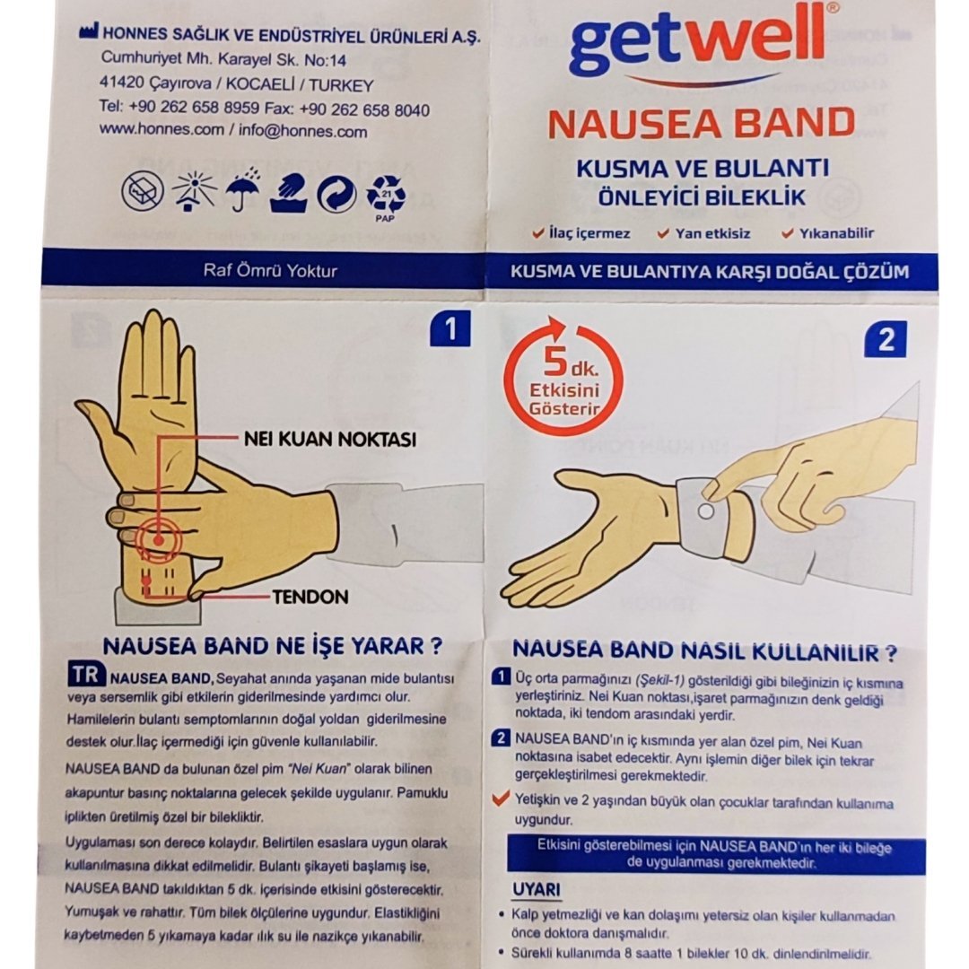 Getwell Nausea Bulantı Bilekliği Yetişkin - Mor (2)