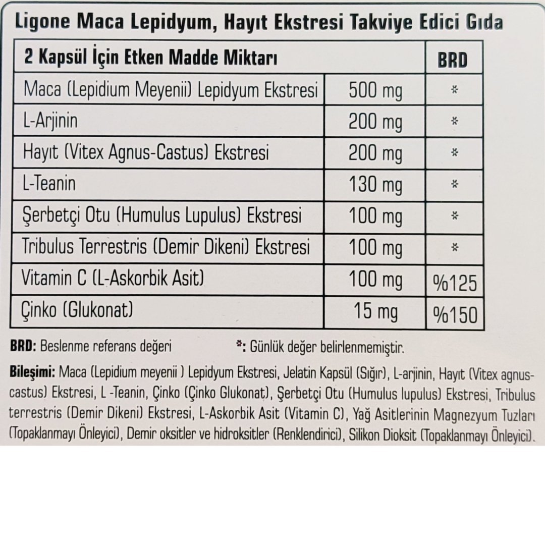 Ligone Maca 60 Kapsül