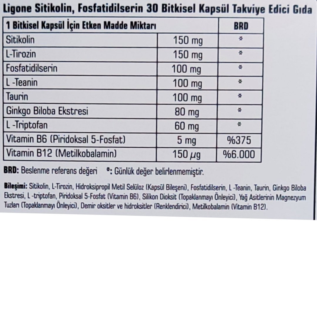 Ligone Sitikolin 30 Kapsül