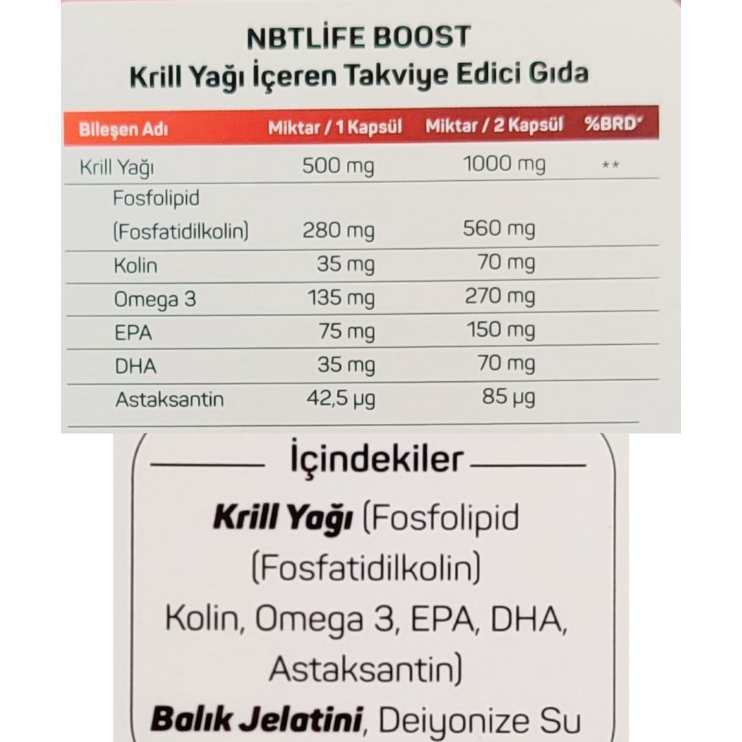 NBT Life Krill Oil 30 Kapsül