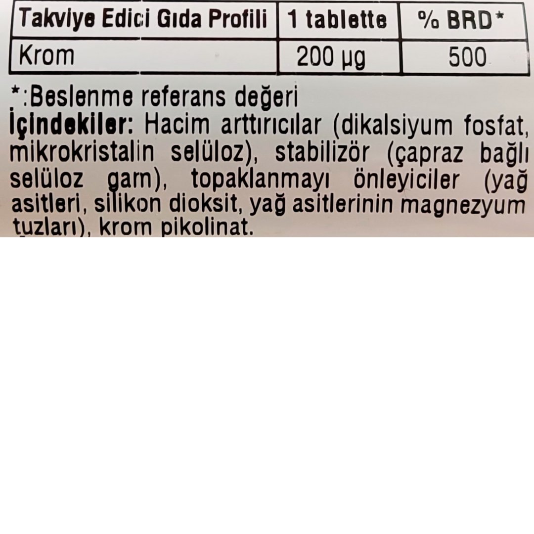 Nature's Bounty Chromium Picolinate 200 mcg 100 Tablet