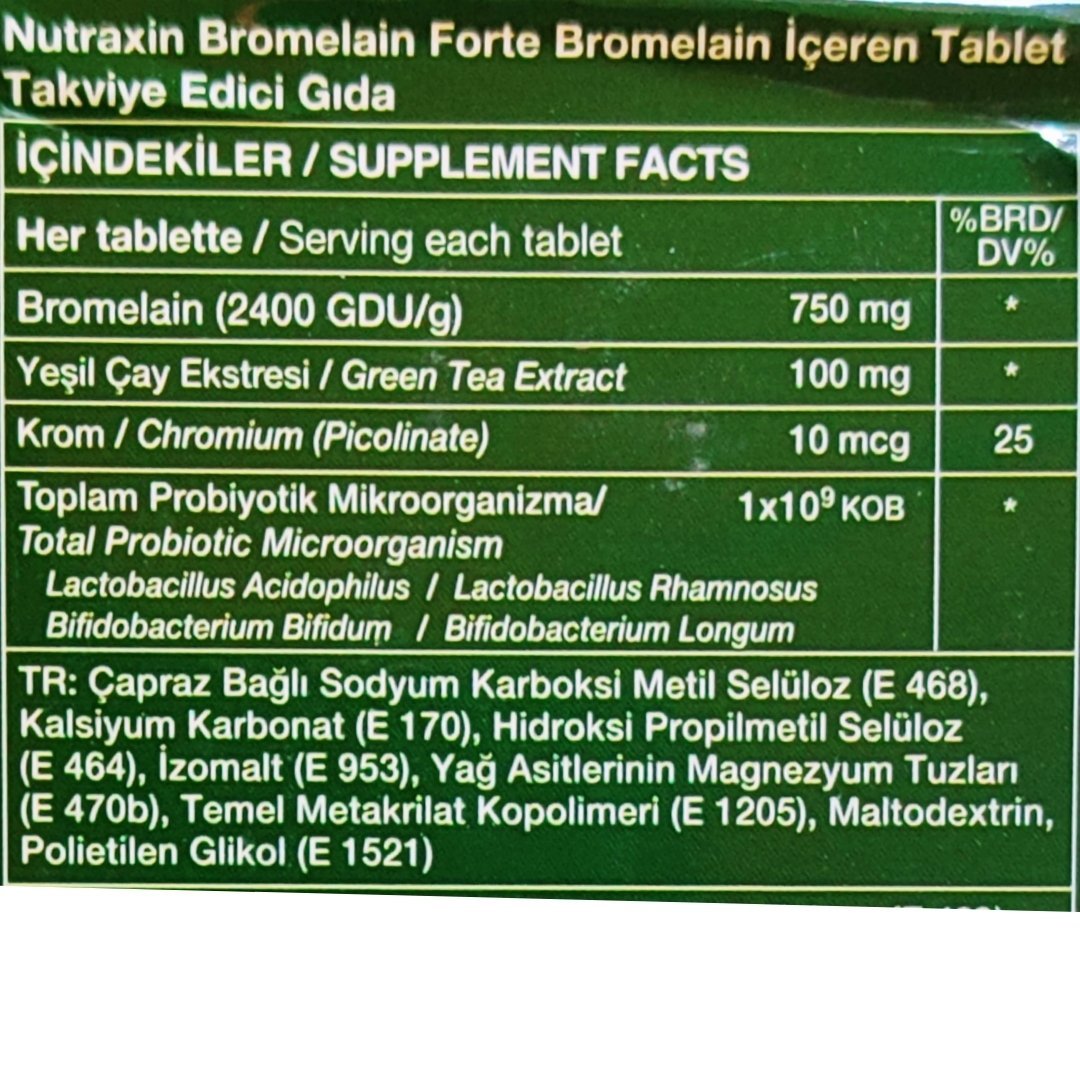 Nutraxin Bromelain Forte 60 Tablet