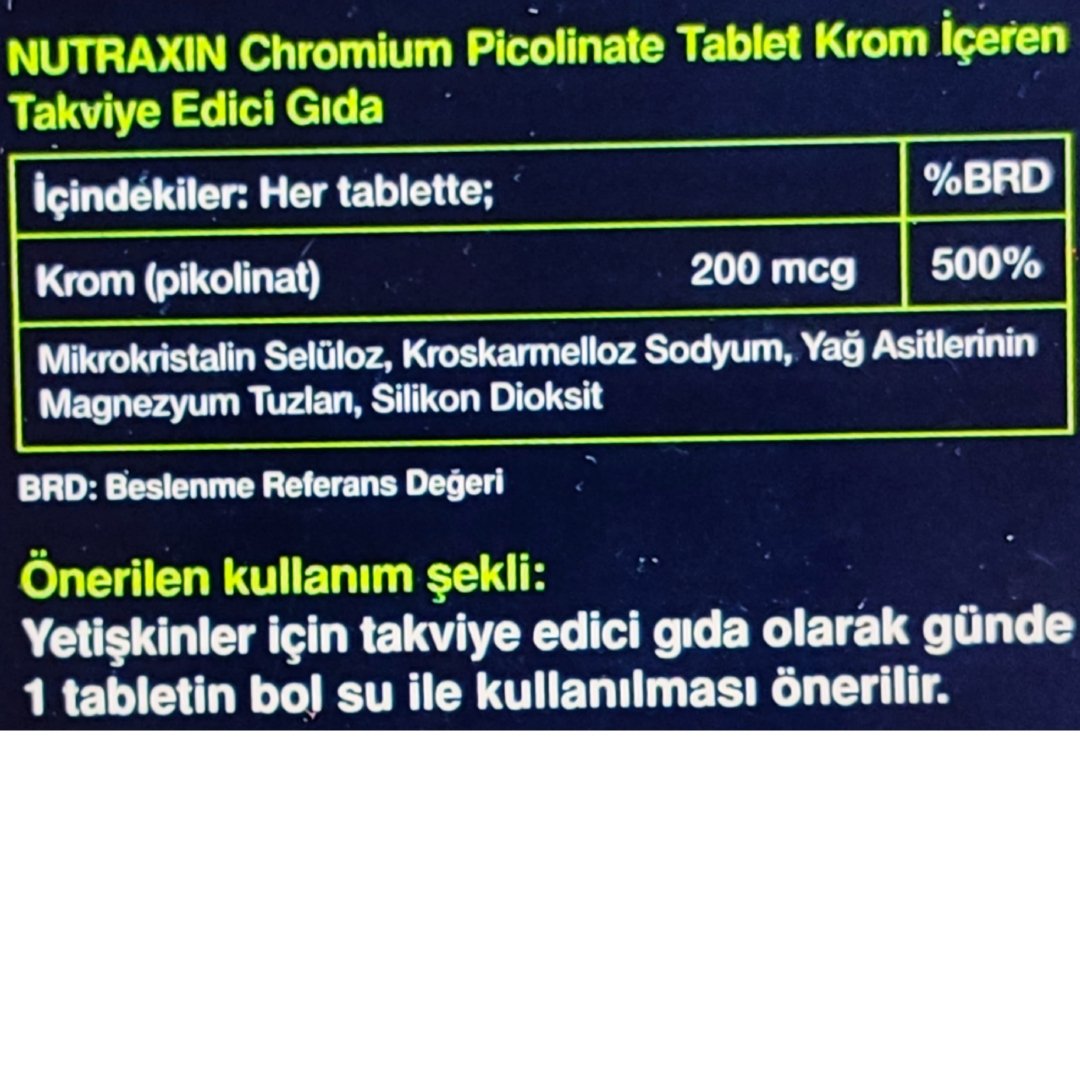 Nutraxin Chromium Picolinate 90 Tablet