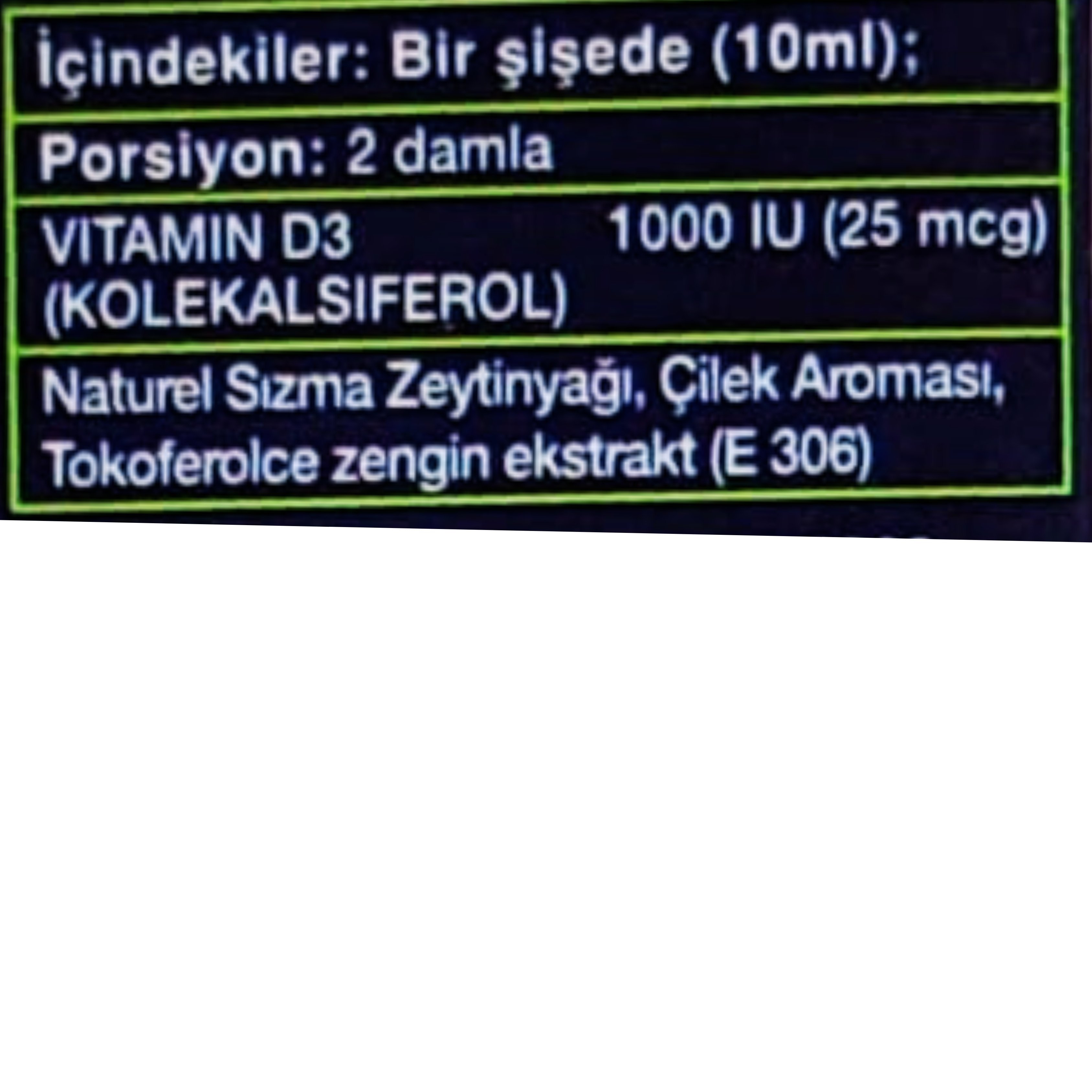 Nutraxin D3 1000 IU Vitamin Damla 10 ml