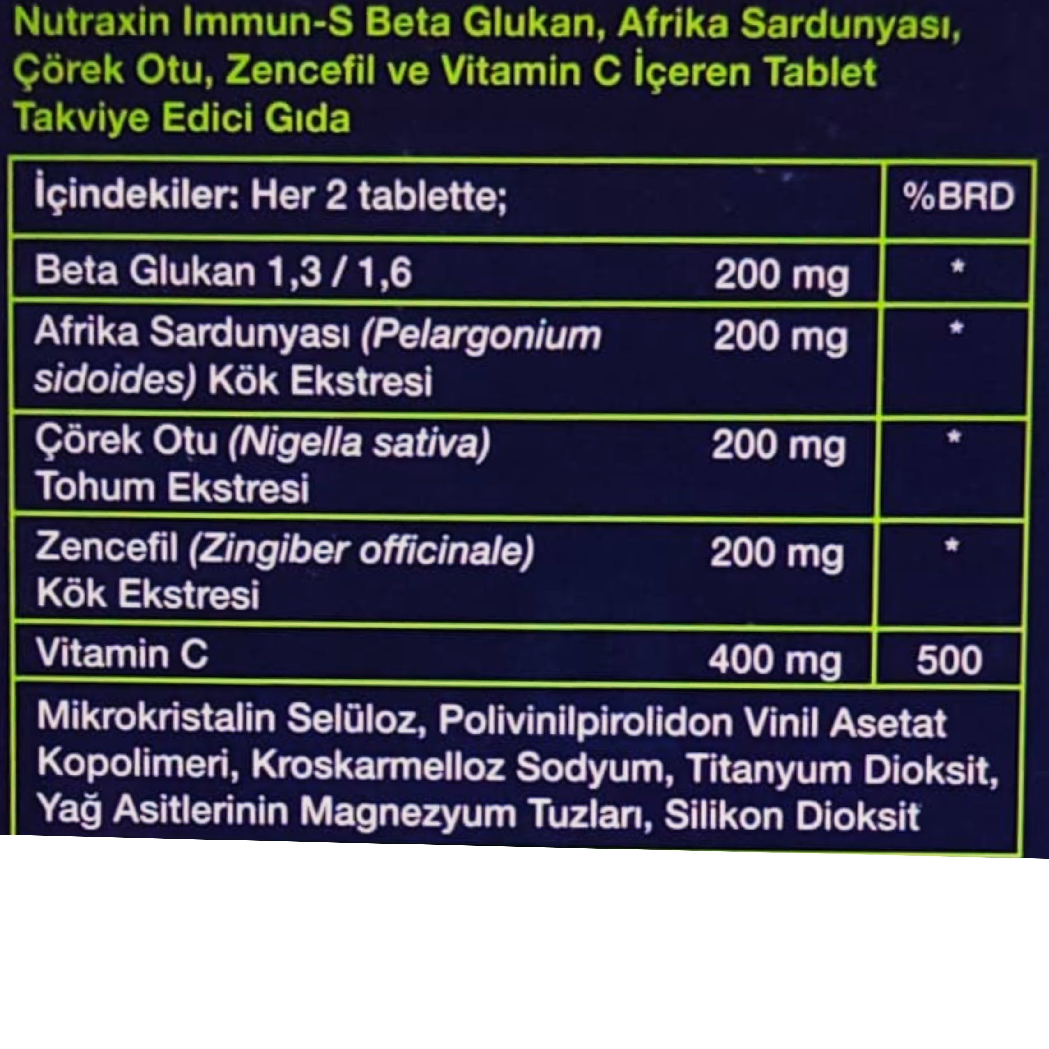 Nutraxin Immun-S 60 Tablet