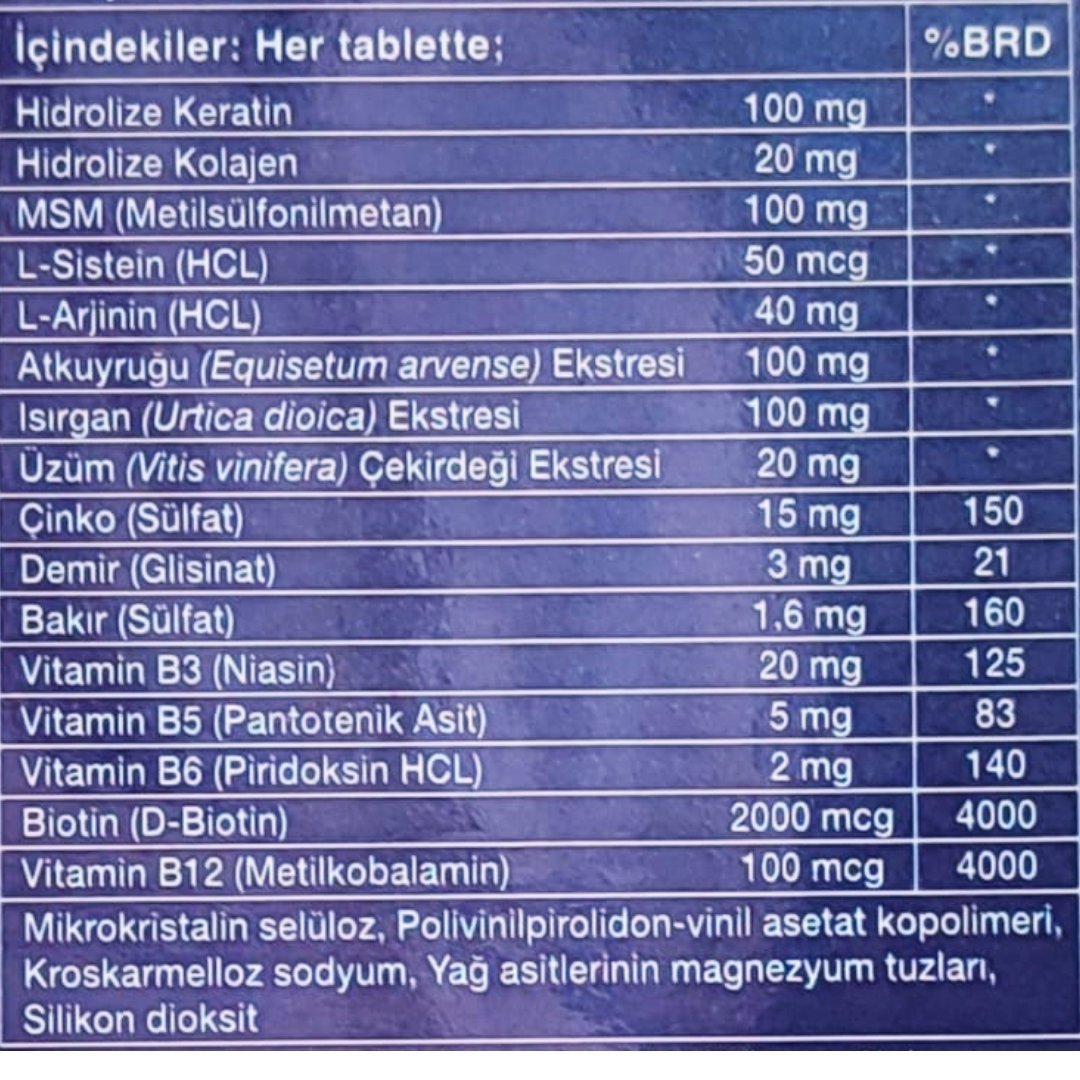 Nutraxin Beauty Keratin Formula 60 Tablet