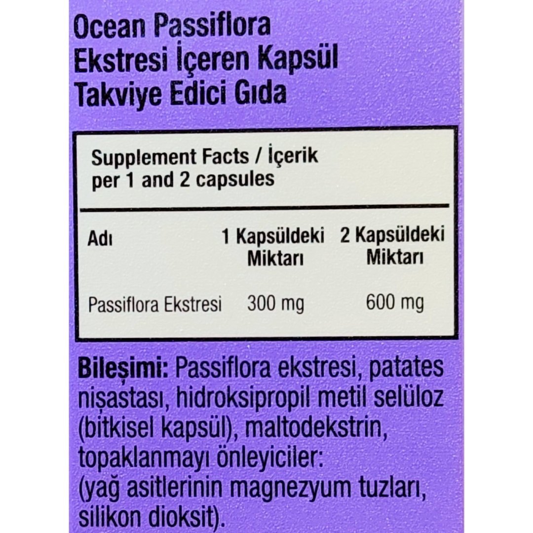 Ocean Passiflora Incarnata 30 Kapsül