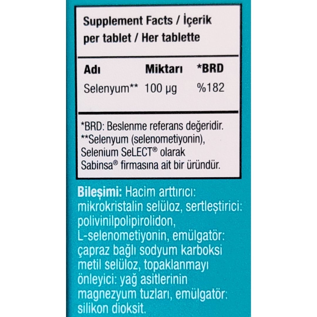 Ocean Selenyum 100 mcg 30 Tablet