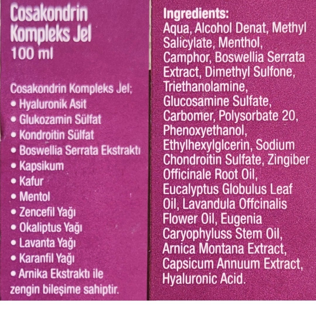 Orzax Cosakondrin Komplex Jel 100 ml