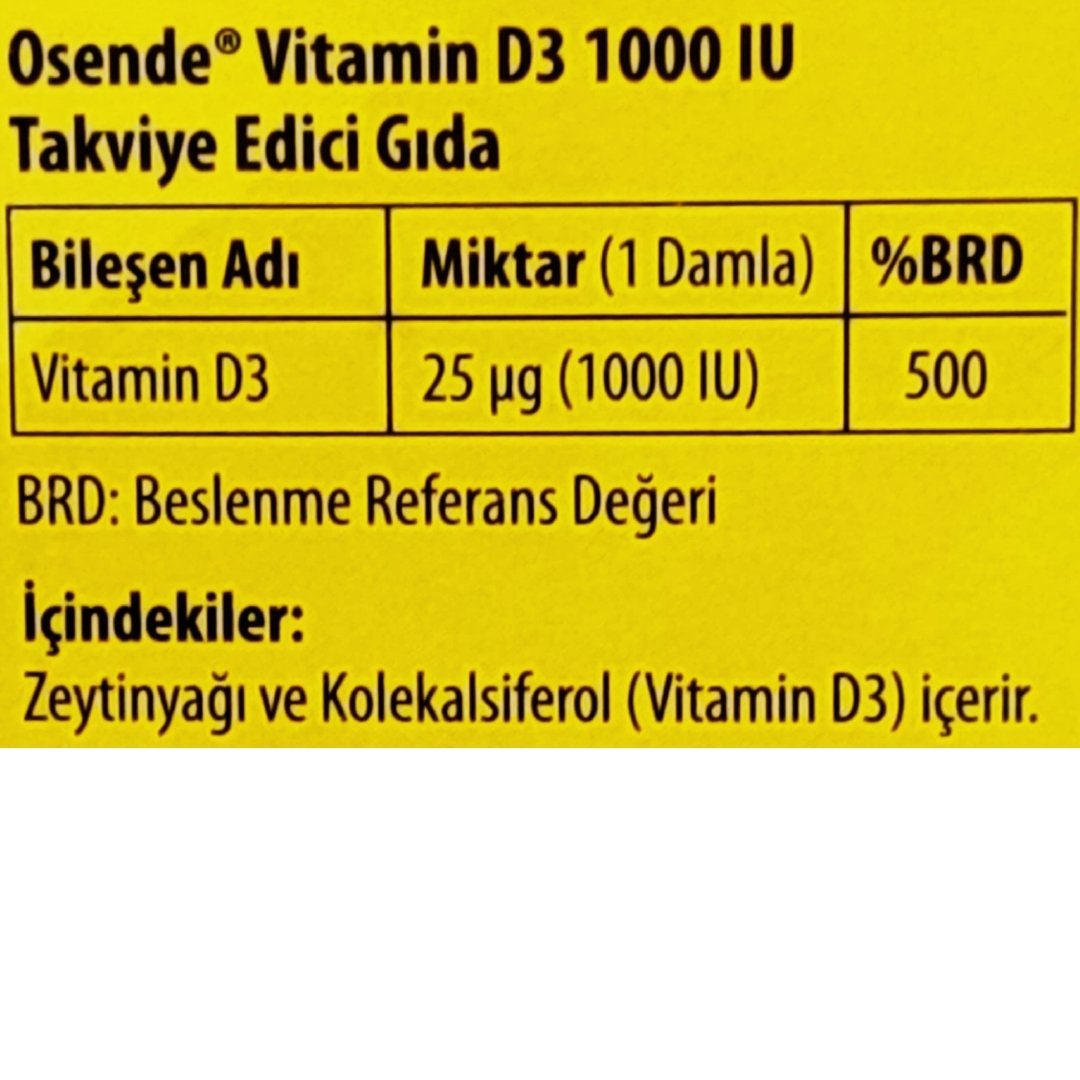 Osende Vitamin D3 Damla 20 ml