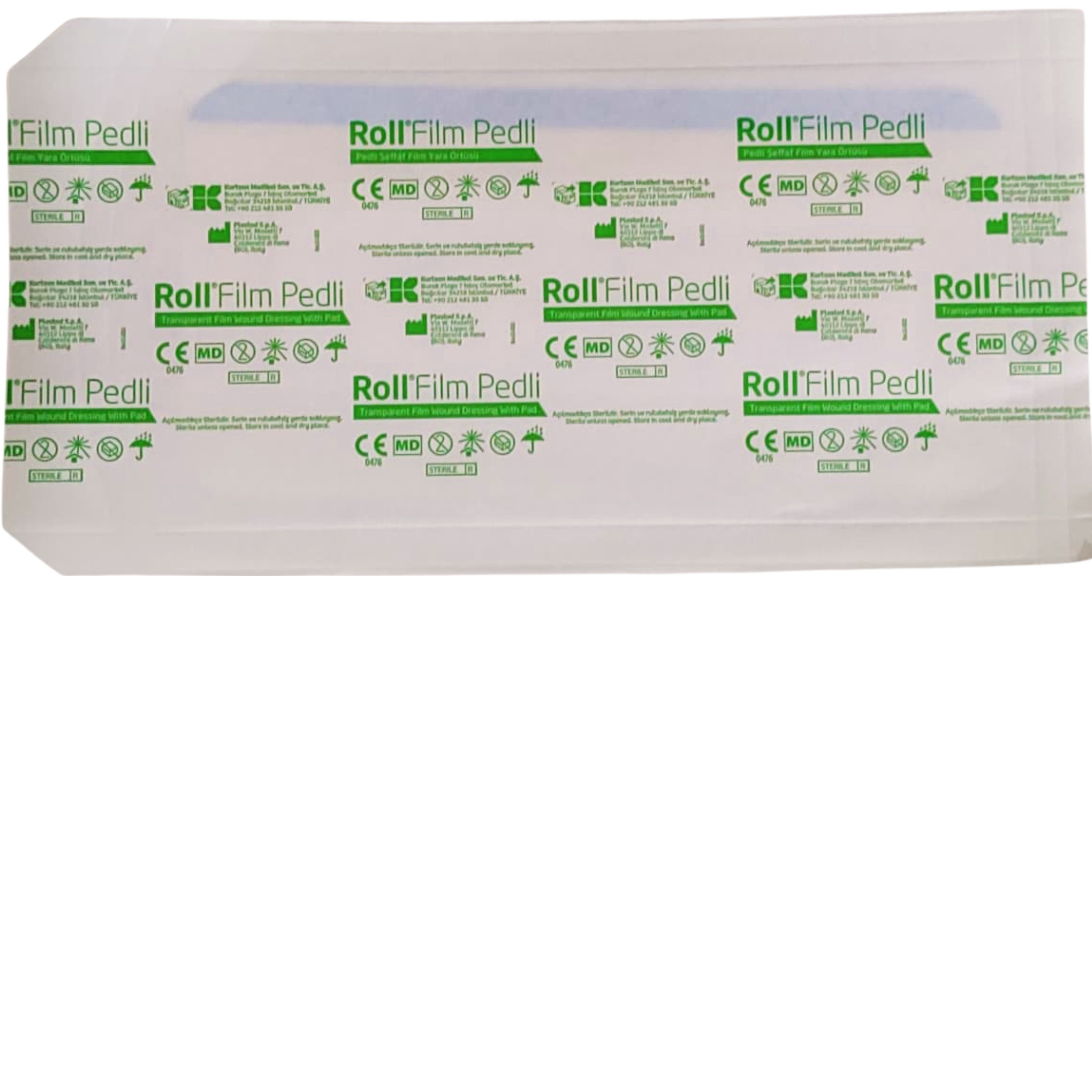 Roll Film Pedli Şeffaf Film Yara Örtüsü Hipoalerjenik 10 x 20 cm Tekli