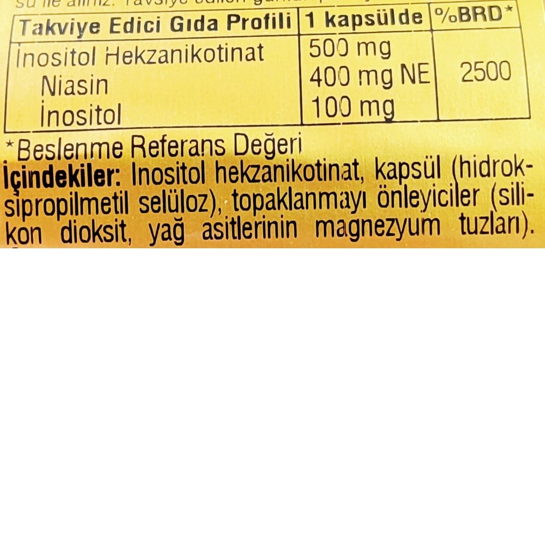 Solgar No Flush Niacin 500 mg 50 Kapsül