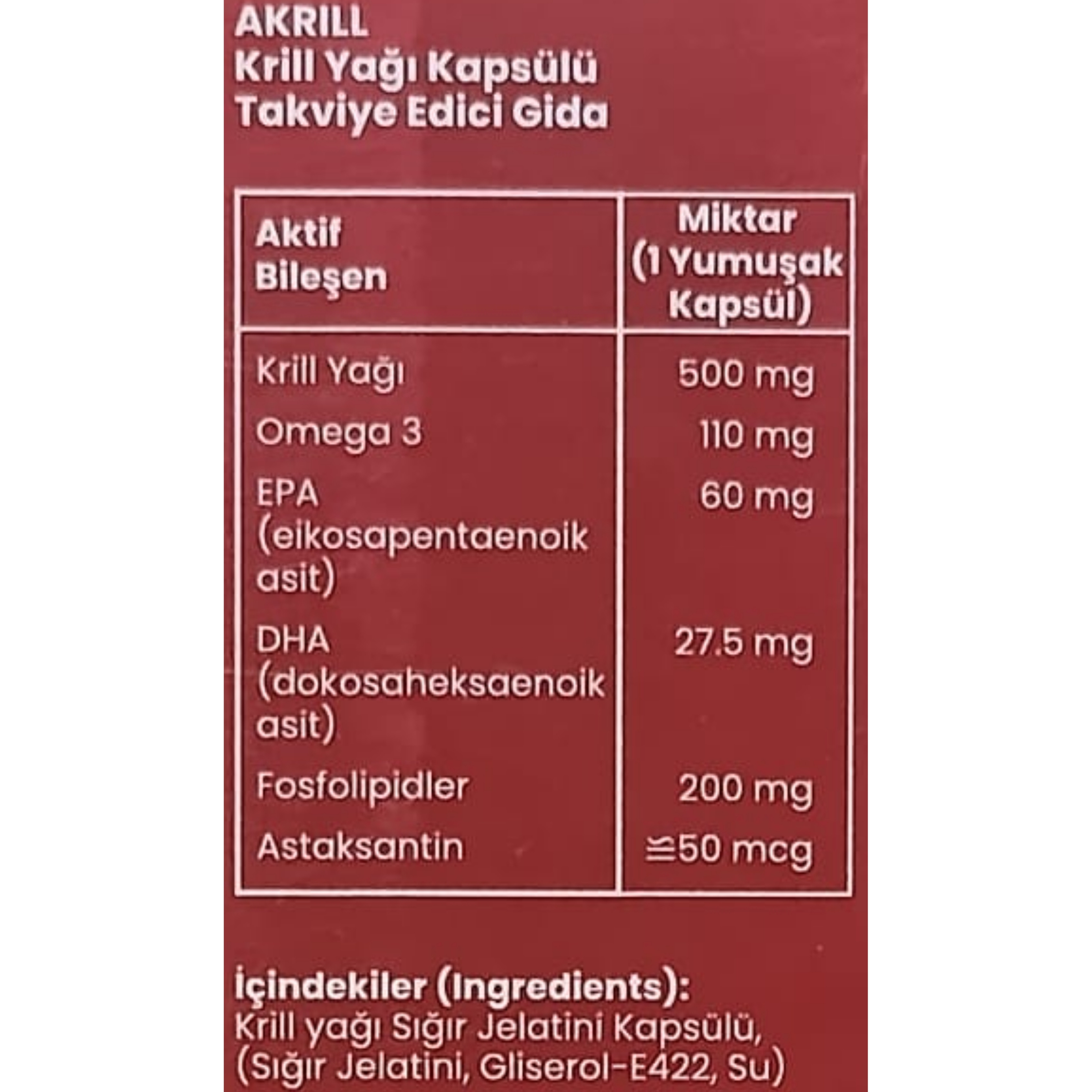 ActivePlus Akrill Krill Oil 30 Softgel Kapsül