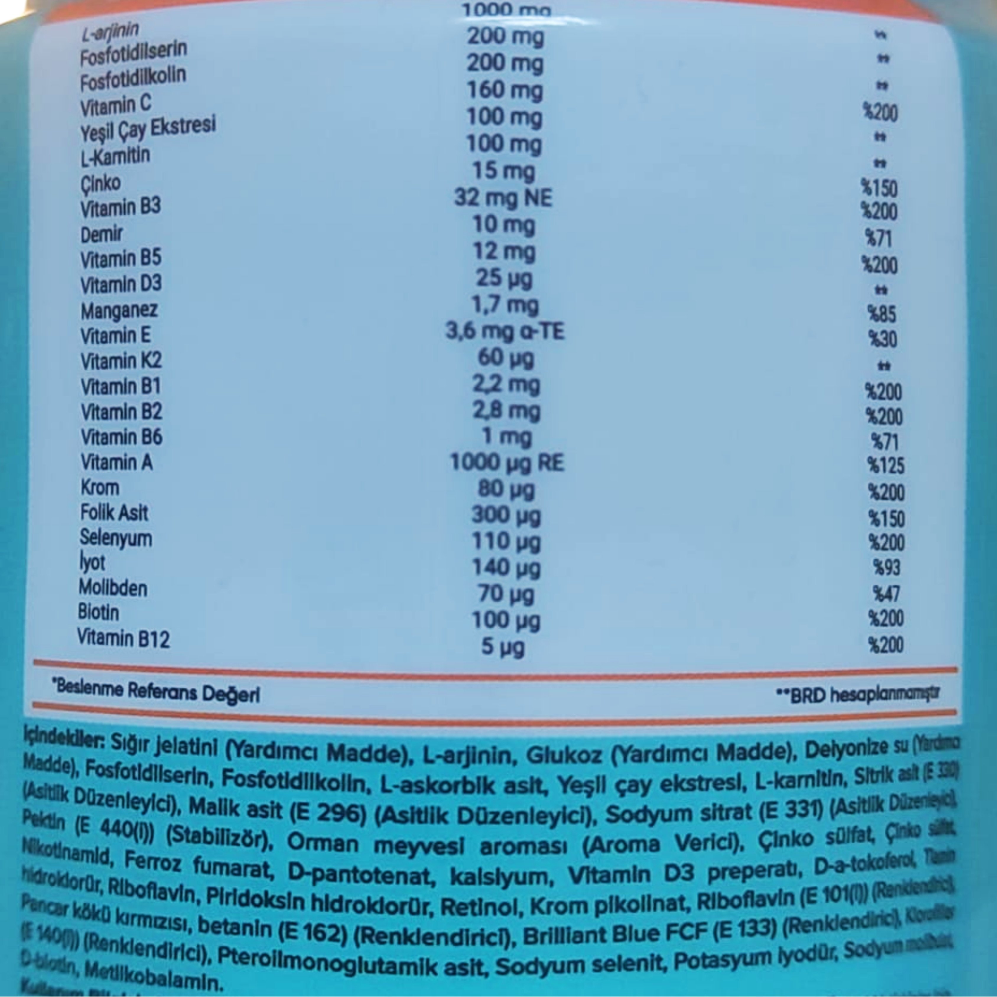 Atavit L-Arjinin Multivitamin ve Multiminaral Gummies Kids 60 Adet