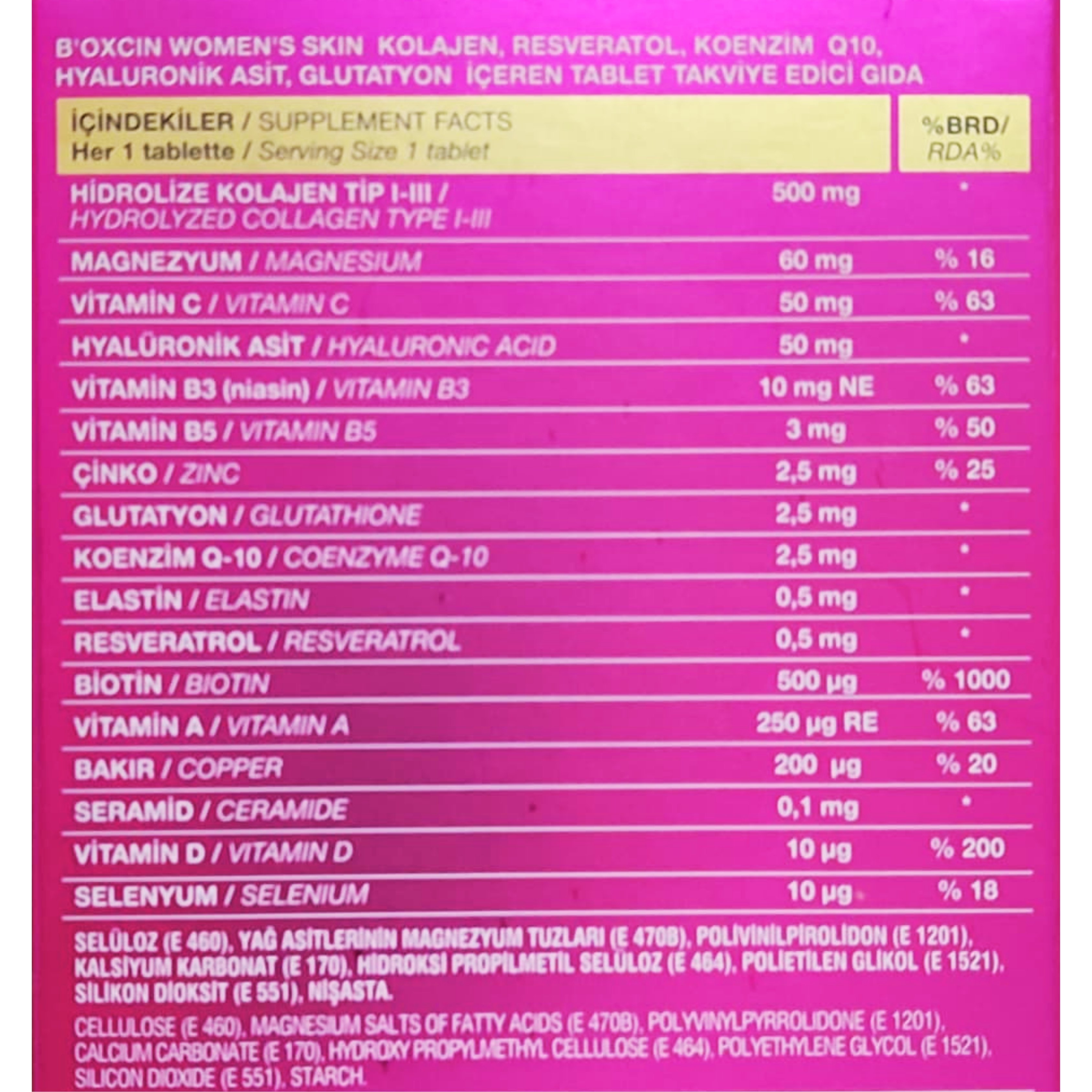 Bioxcin Beauty Collagen Women's Skin 30 Tablet