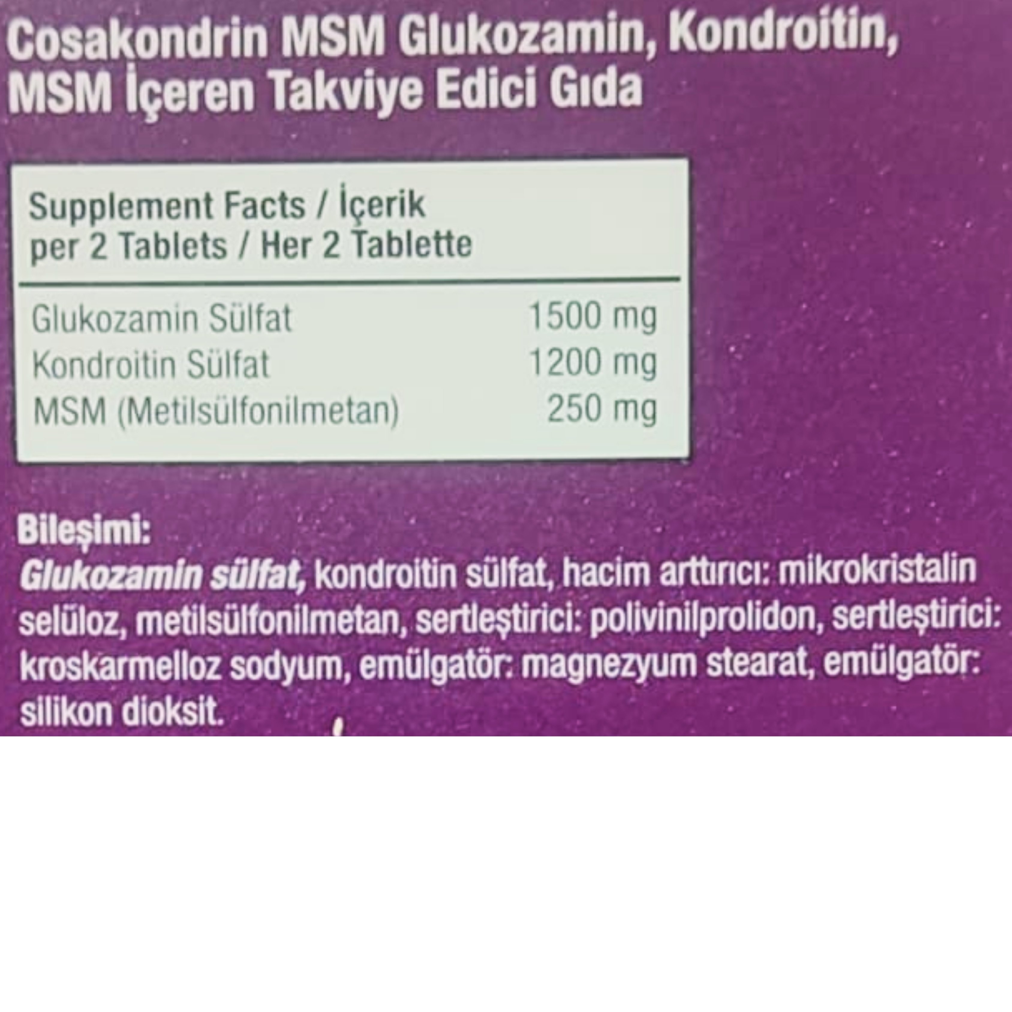 Cosakondrin MSM 60 Tablet