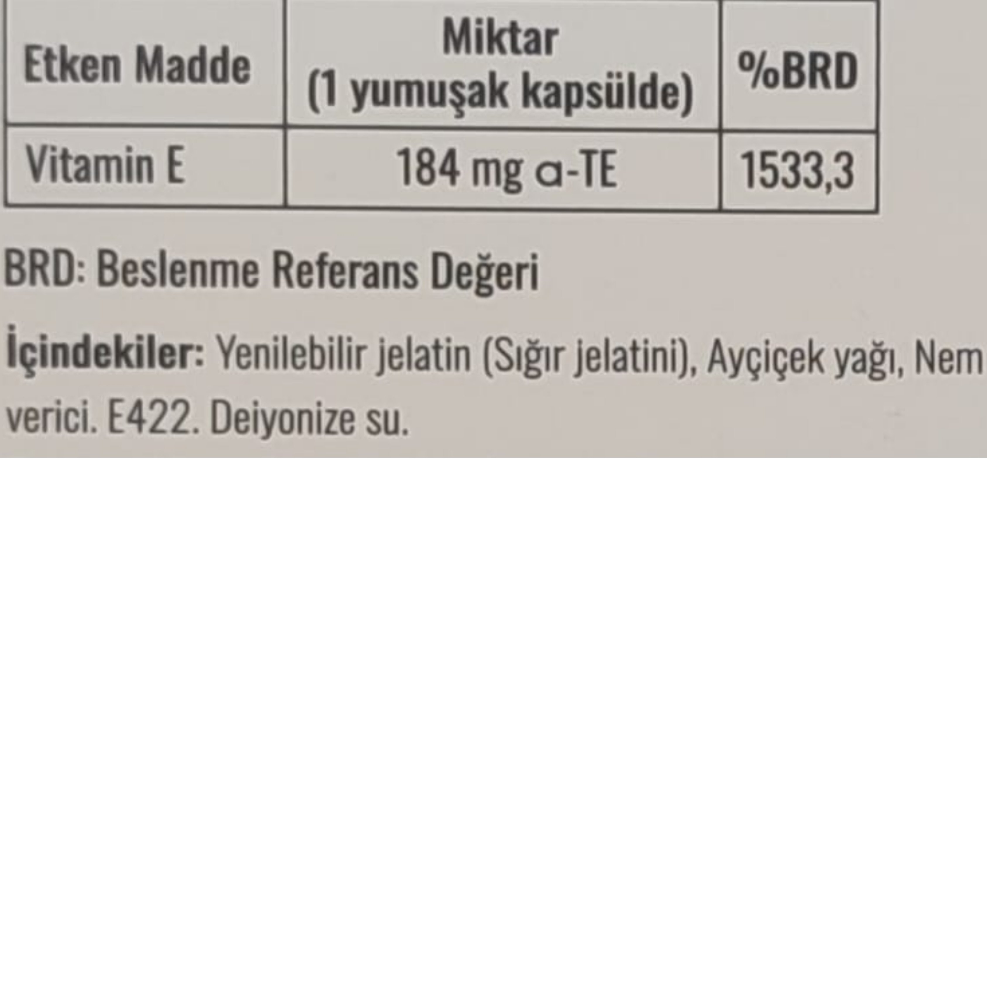 Evigen Vitamin E 400 mg 30 Kapsül