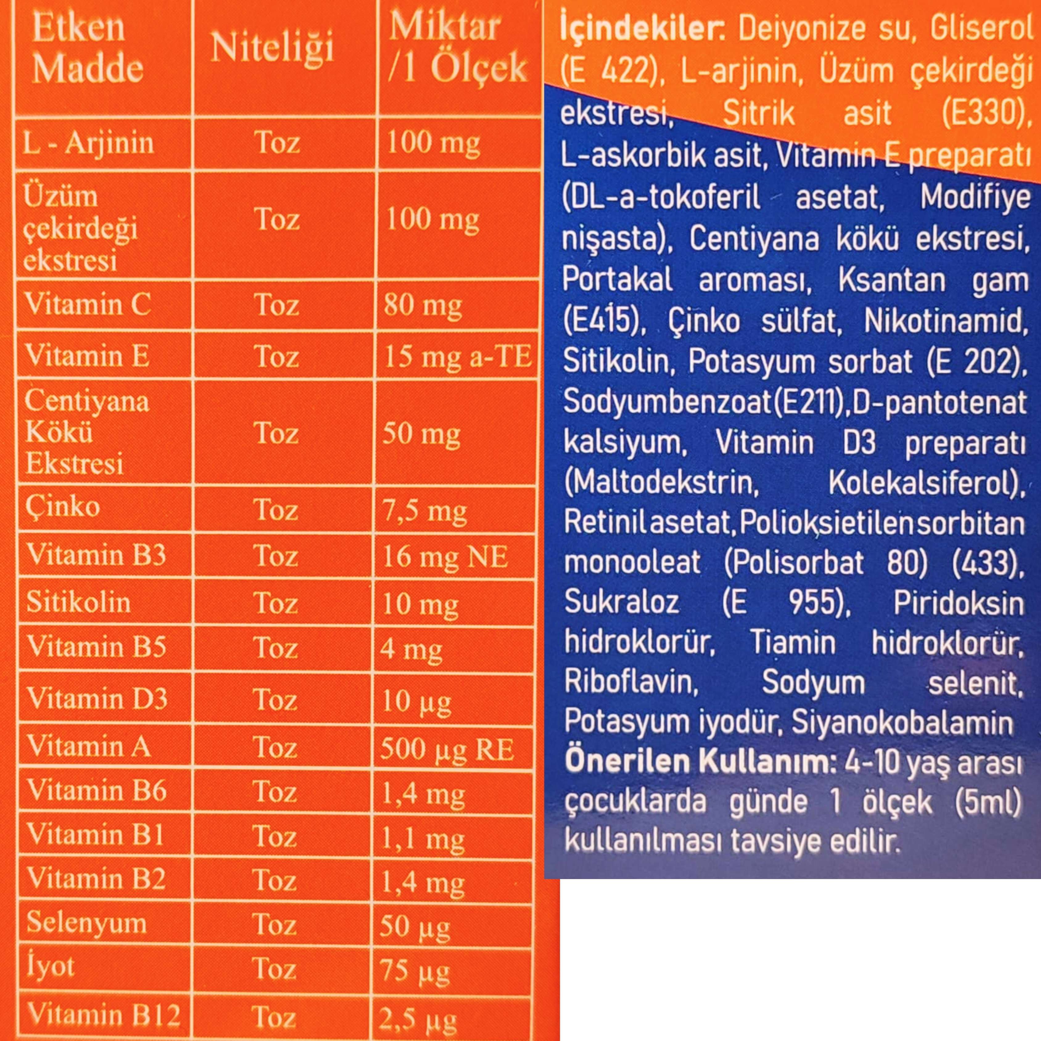 Germanse Multi Kids 150 ml Takviye Edici Gıda