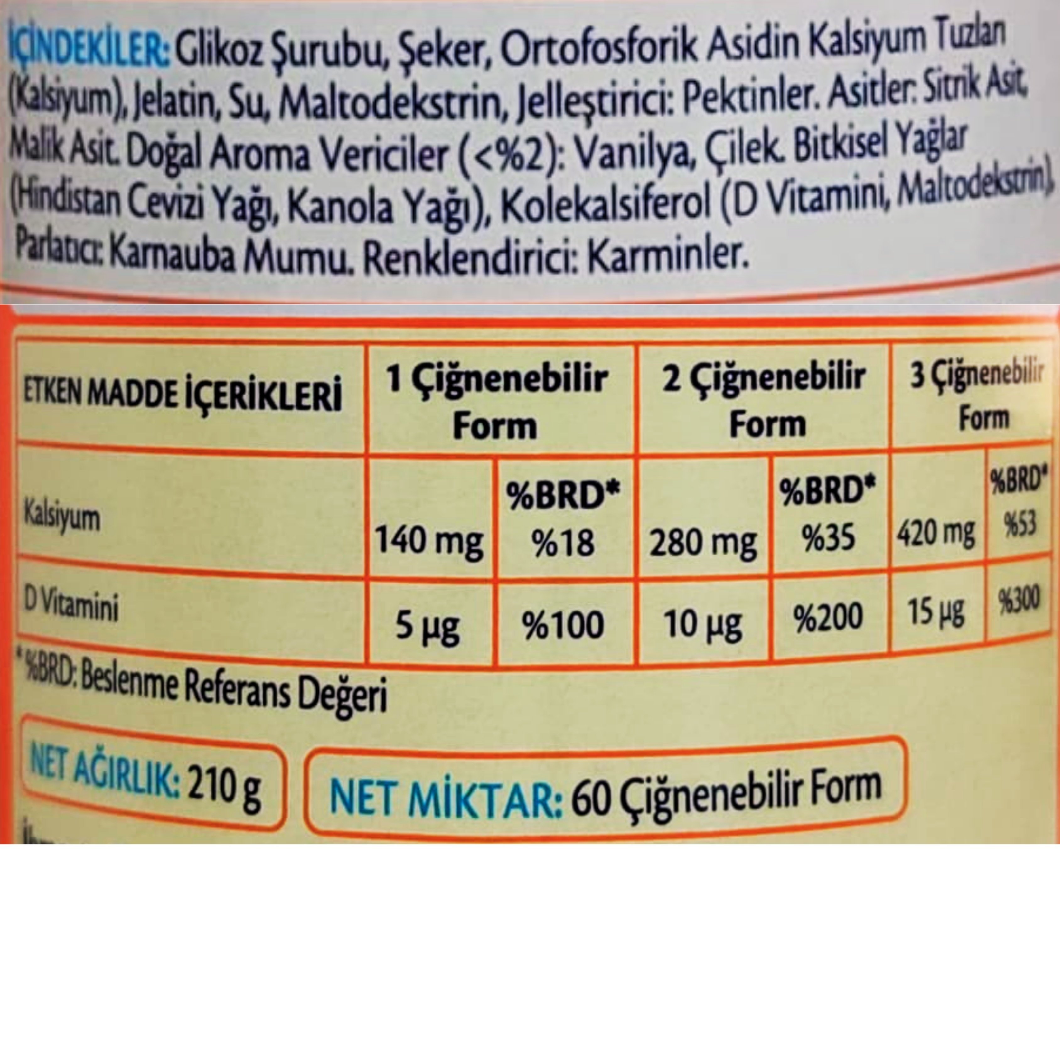 Haliborange Softies Kalsiyum D Vitamini Çilek Aromalı 60 Softies