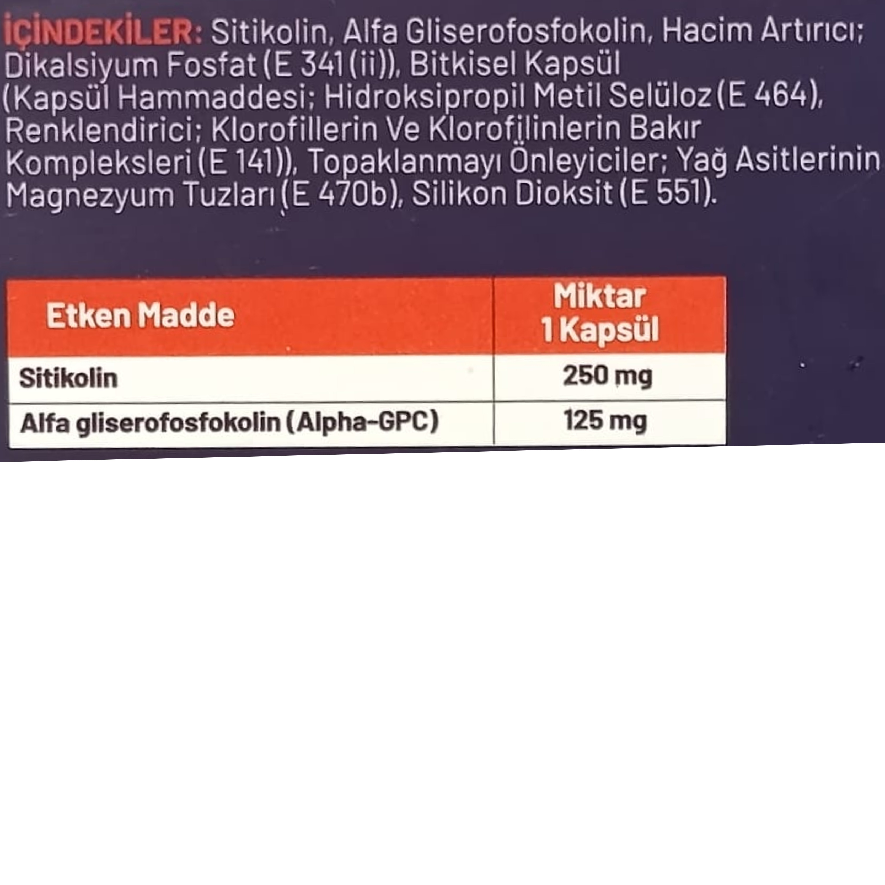 Haver Sitikolin Cognizin Alpha Gpc 30 Kapsül