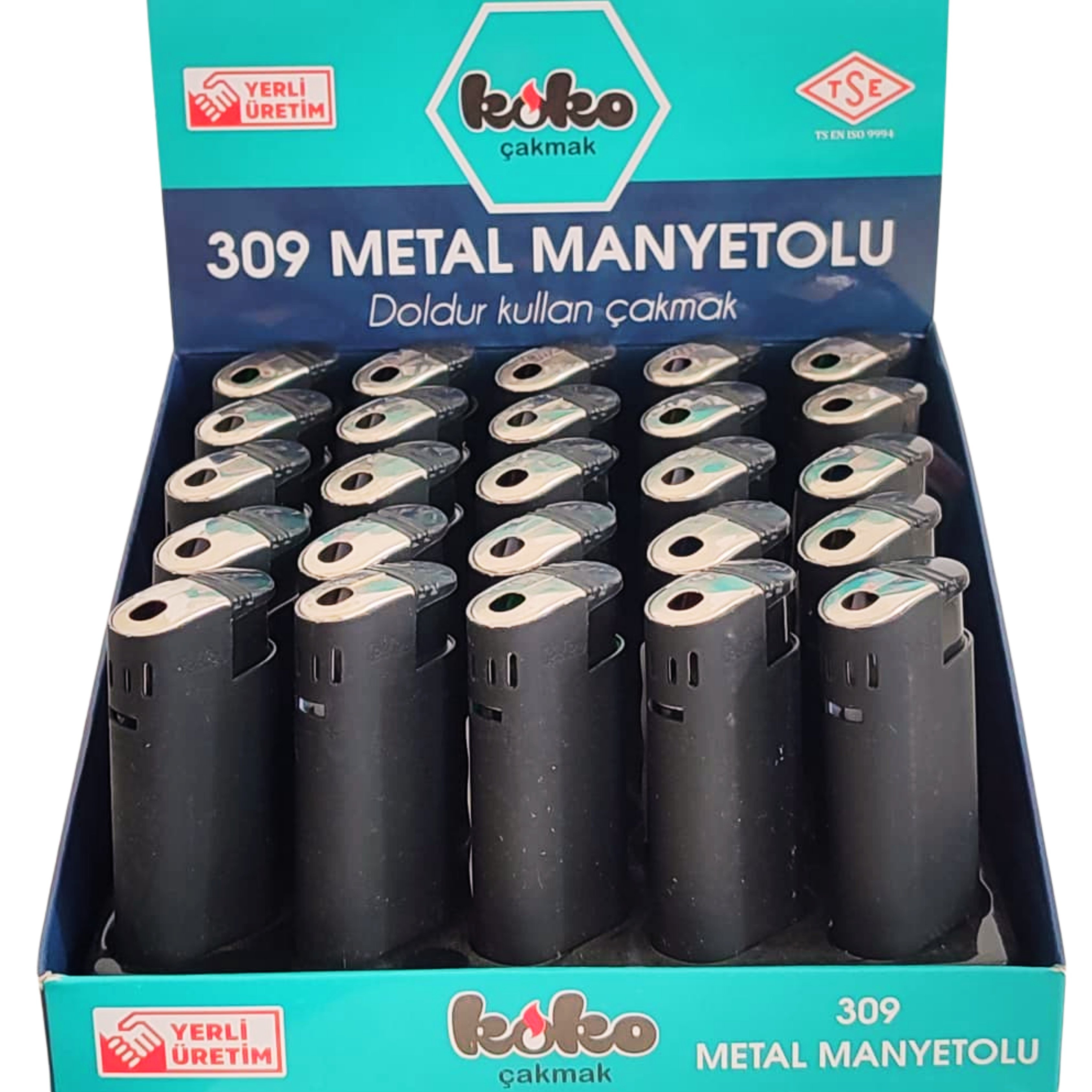 Koko Çakmak 309 Metal Manyetolu Doldur Kullan Çakmak