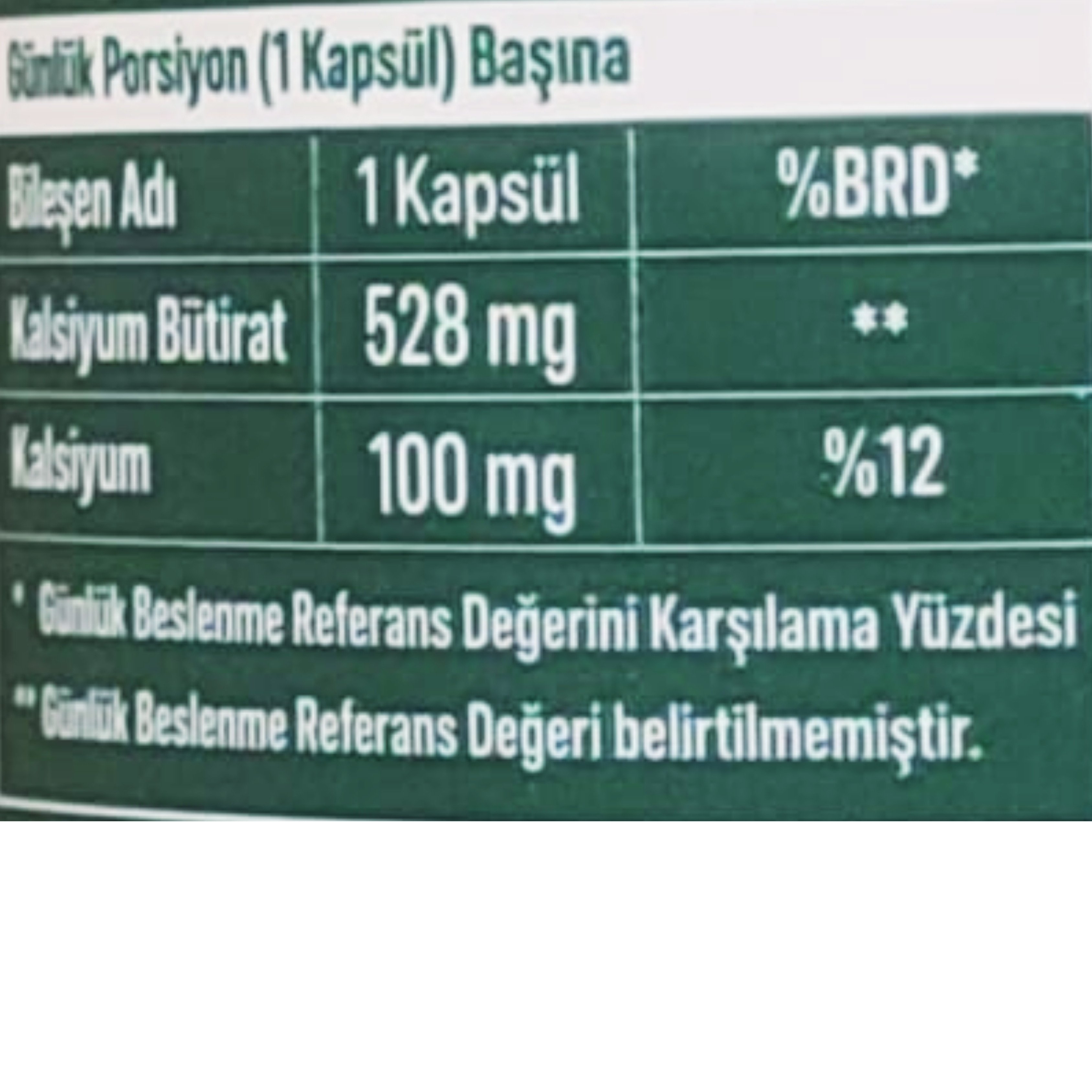 Medera N-Bütirik Asit Kalsiyum İçeren 60 Bitkisel Kapsül - Kalsiyum Butirat - Yeni Kutu