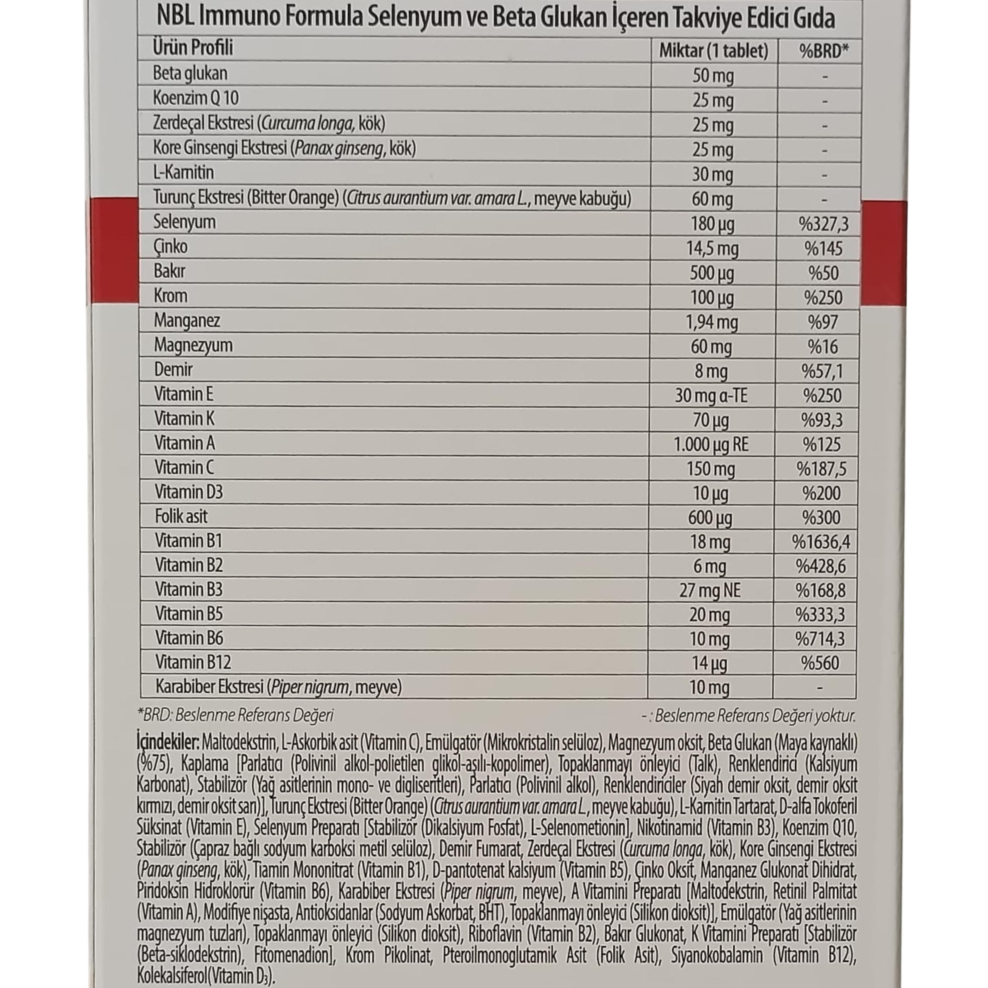 NBL Immuno Formula 30 Tablet