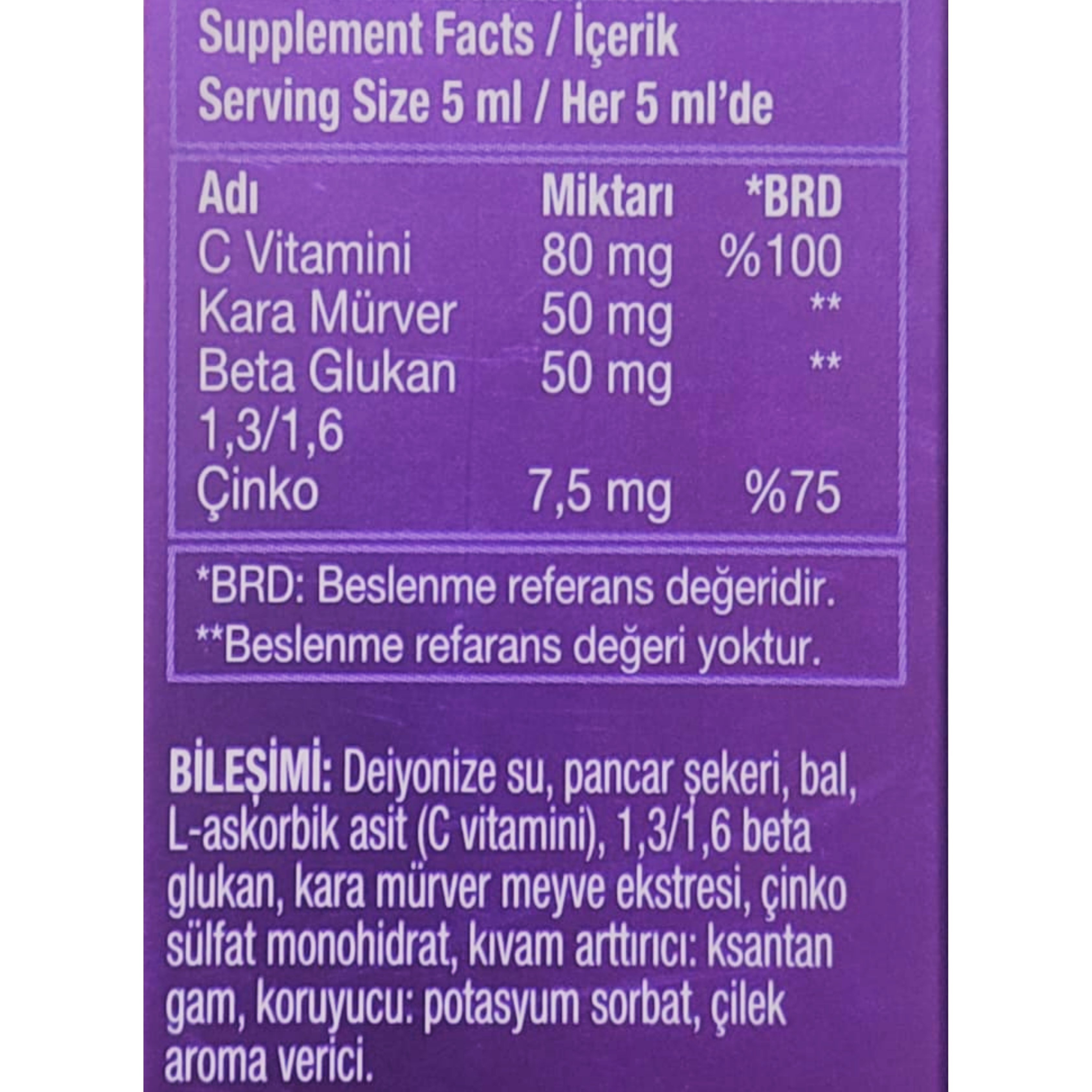 Naturalnest Immy Beta Glukan Çilek Aromalı Şurup 150 ml