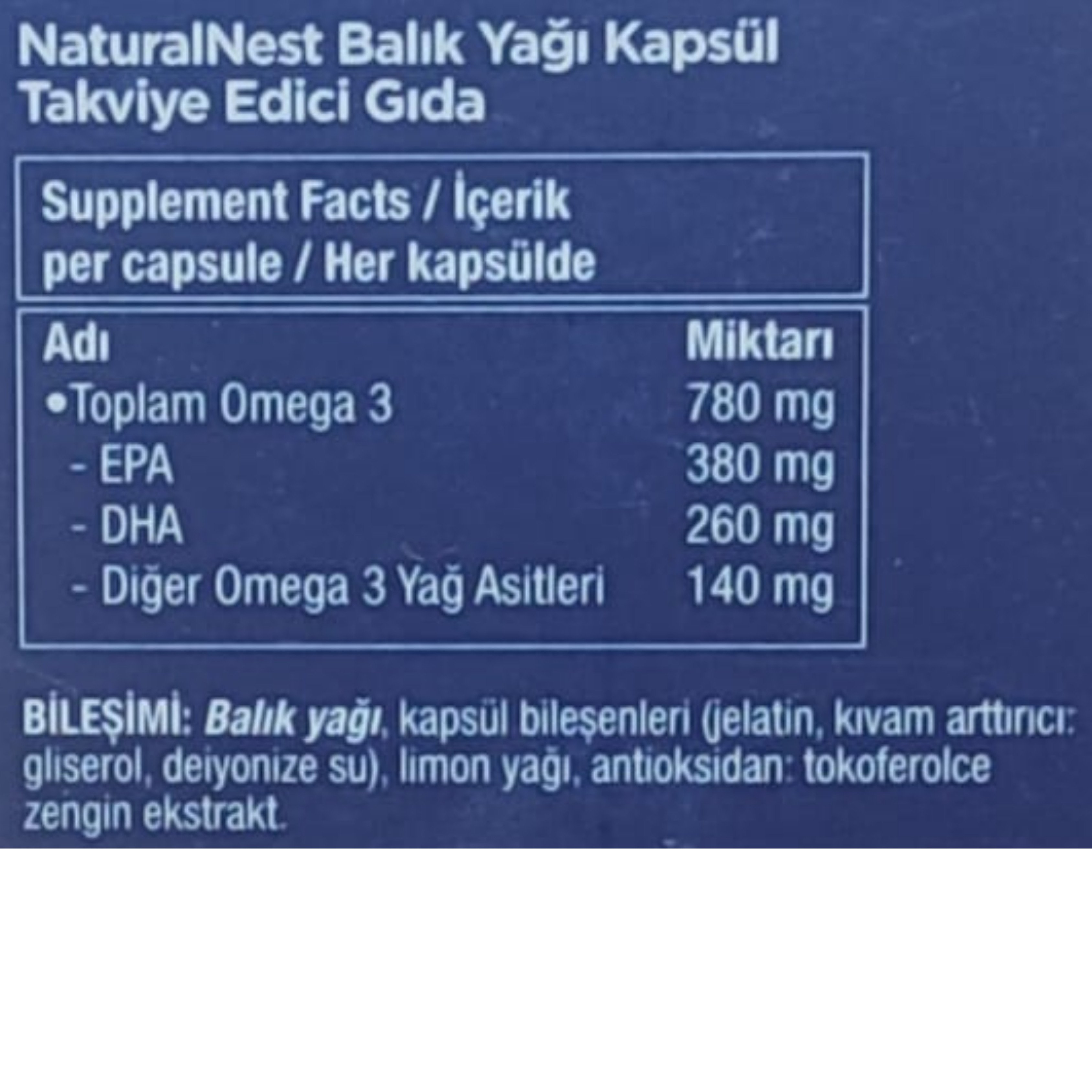 Naturalnest Omega 3 1200 Mg 60 Kapsül