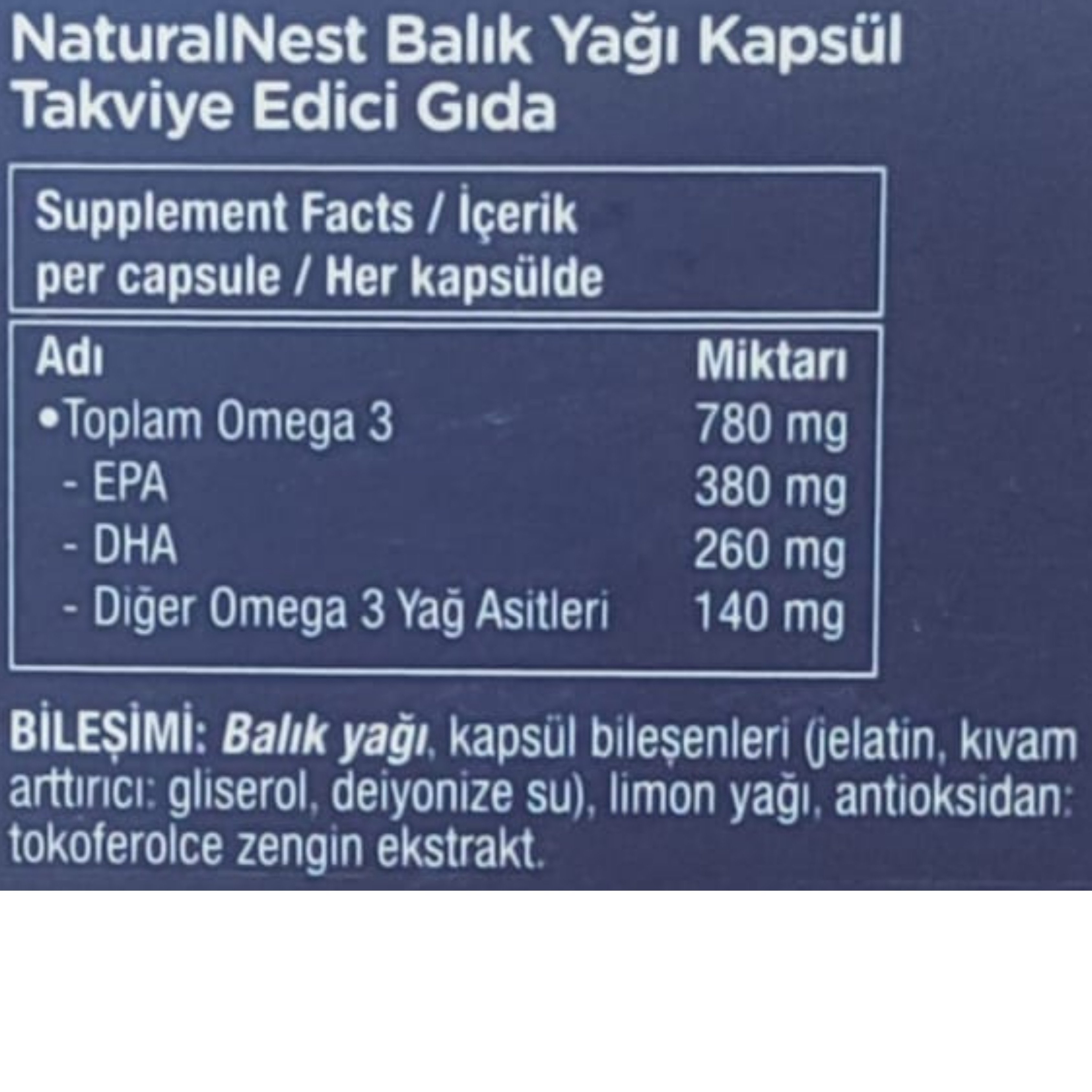 Naturalnest Omega 3 30 Kapsül