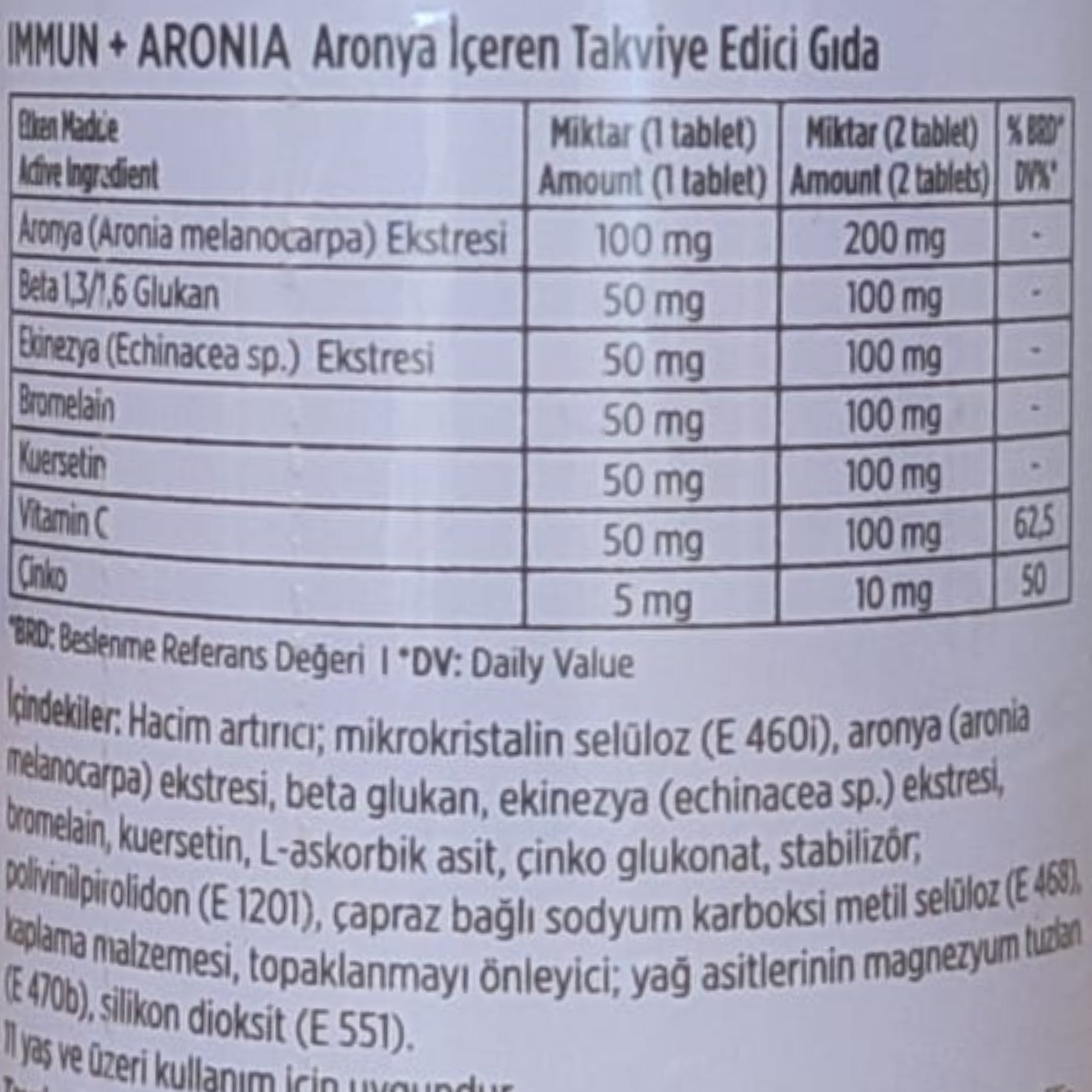 Natuwell Immun Aronia 60 tablet