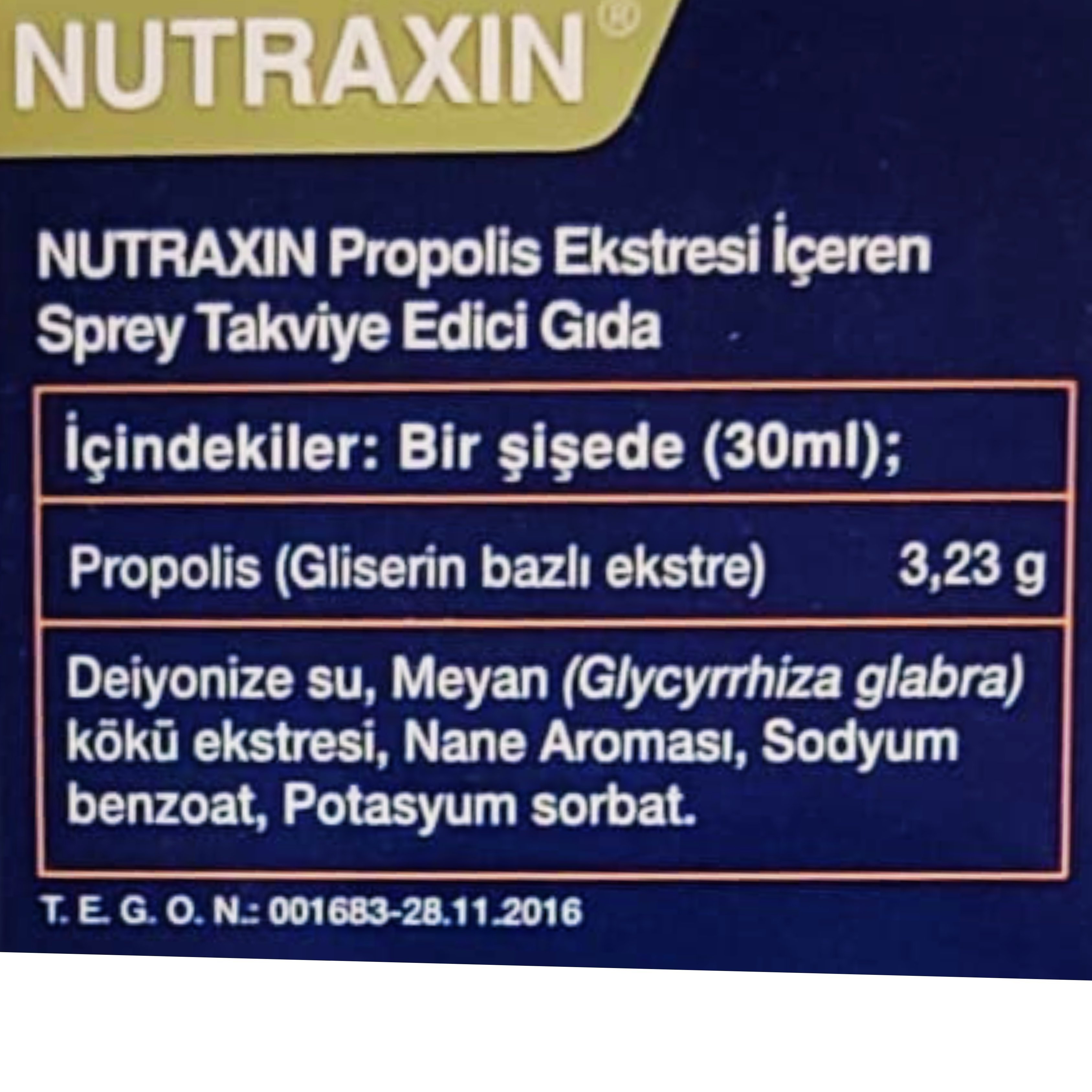 Nutraxin Propolis Sprey 30 ml