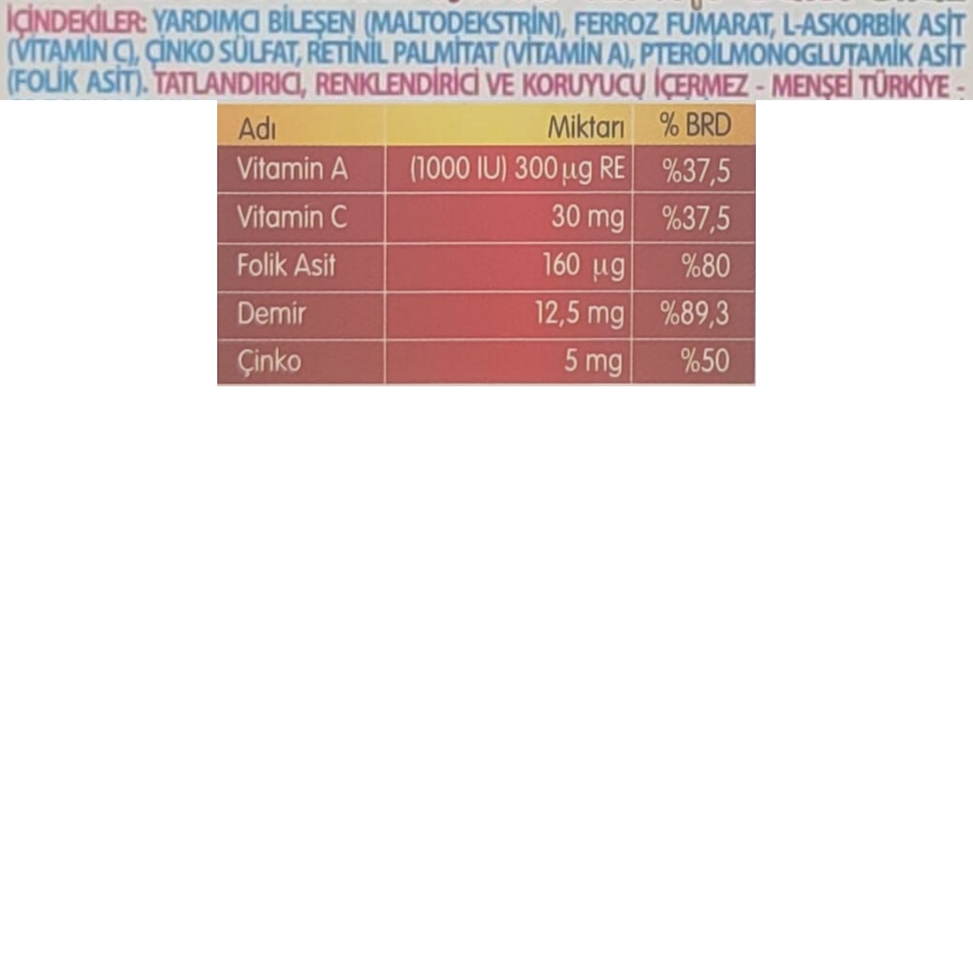 Nutrigen Ferromixin 30 Saşe