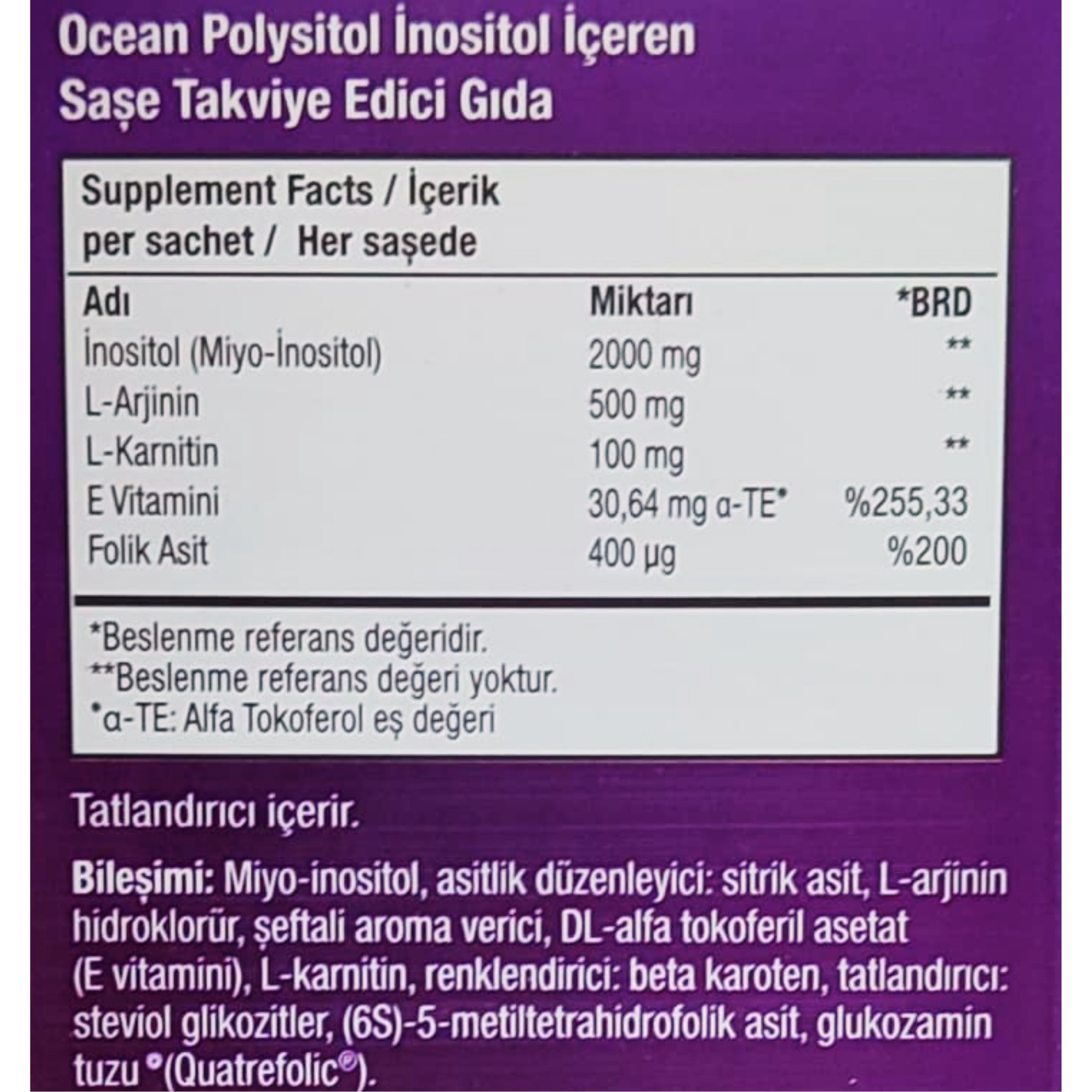 Ocean Polysitol 30 Saşe