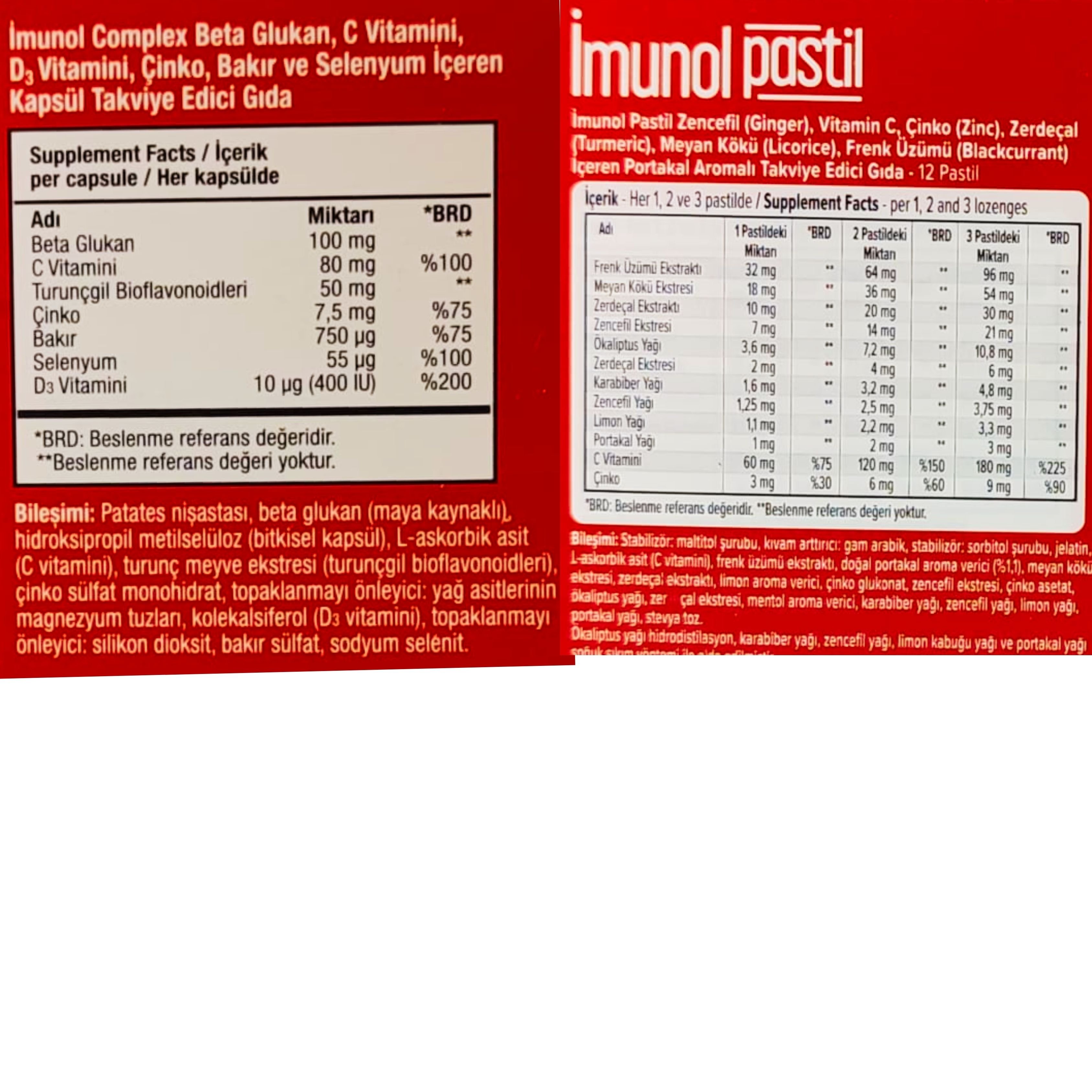 Orzax İmunol Complex + İmunol Pastil Avantajlı Paket