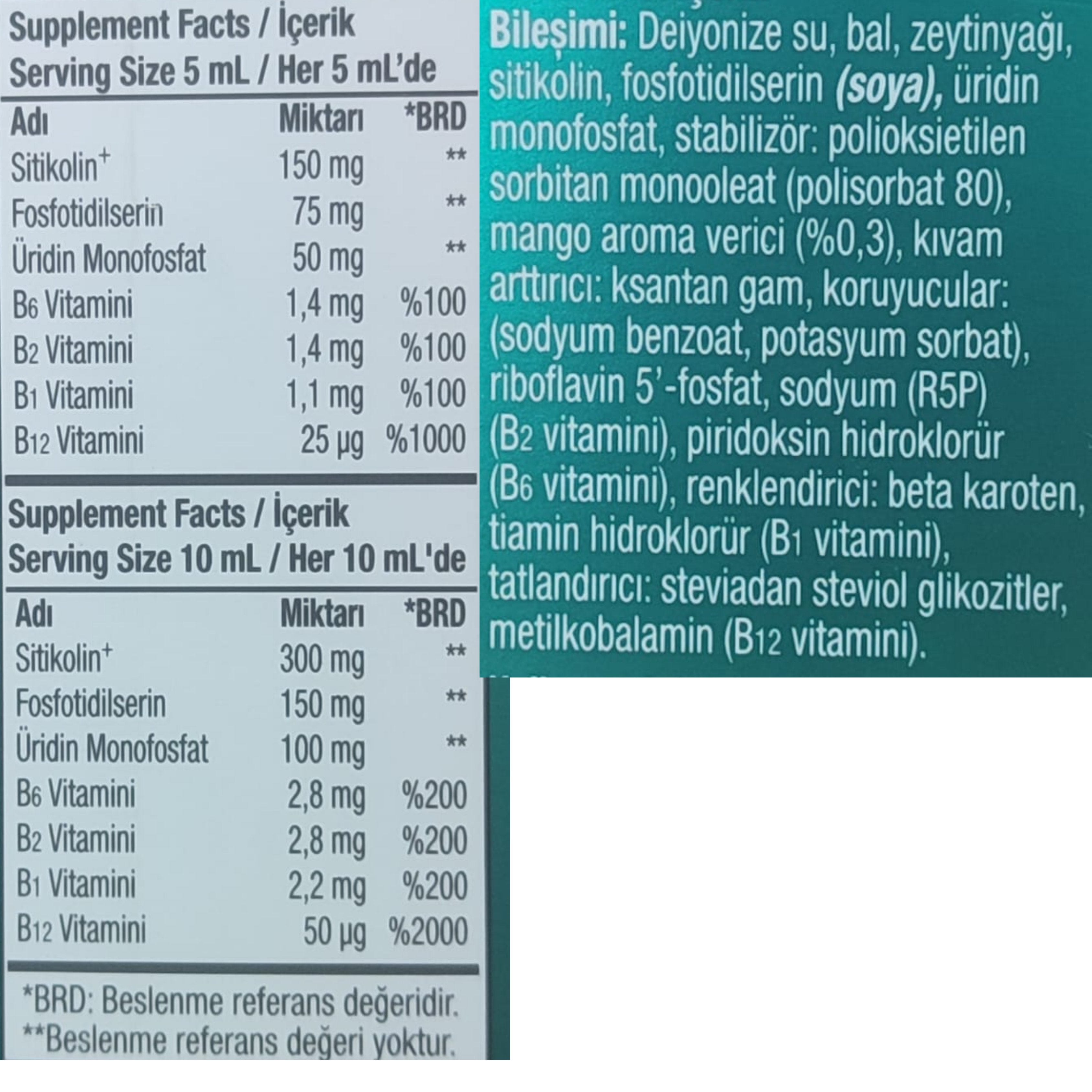 Orzax Ocean Cogniven Mango Aromalı Takviye Edici Gıda 150 ml