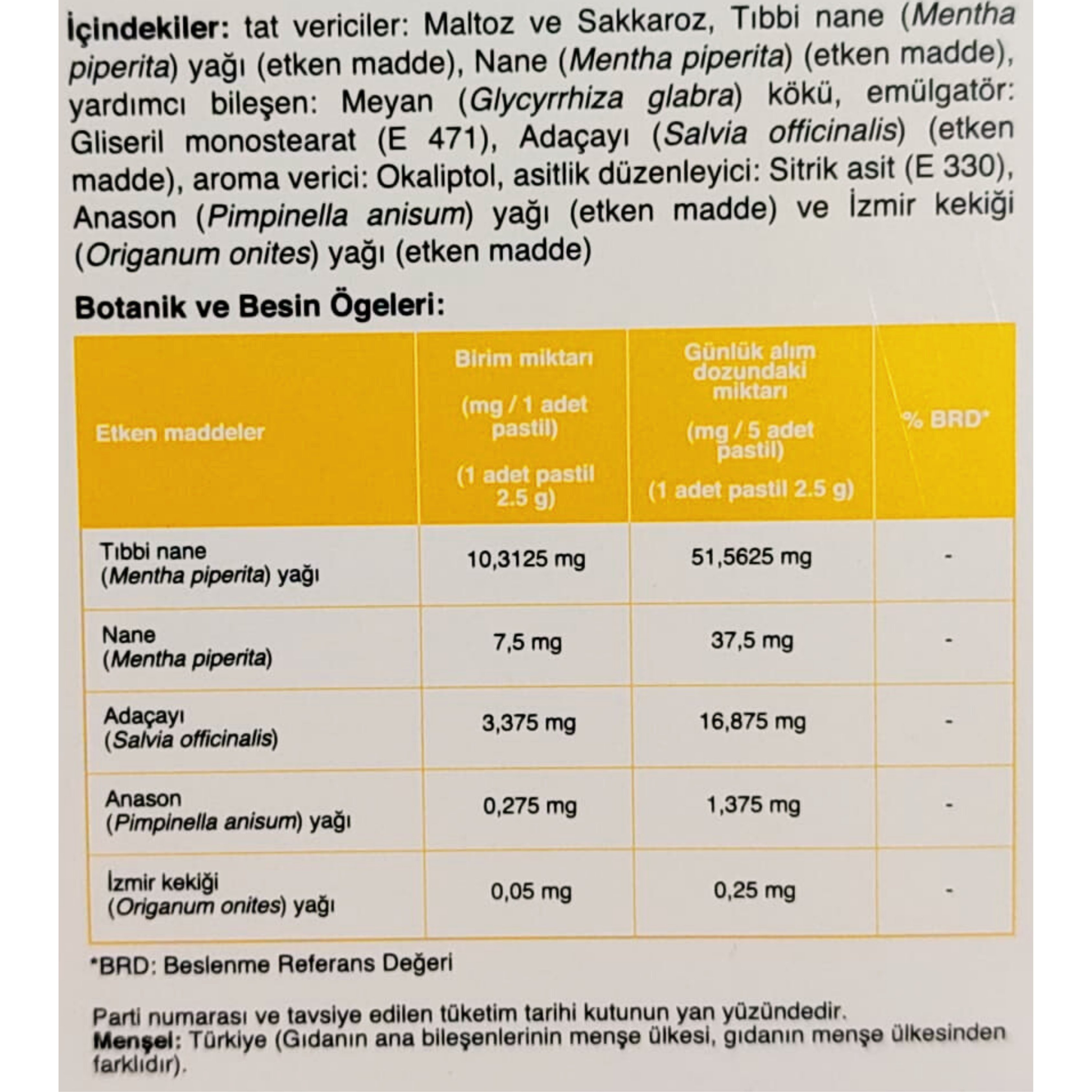 Otacı Adaçayı Pastil 16 Adet