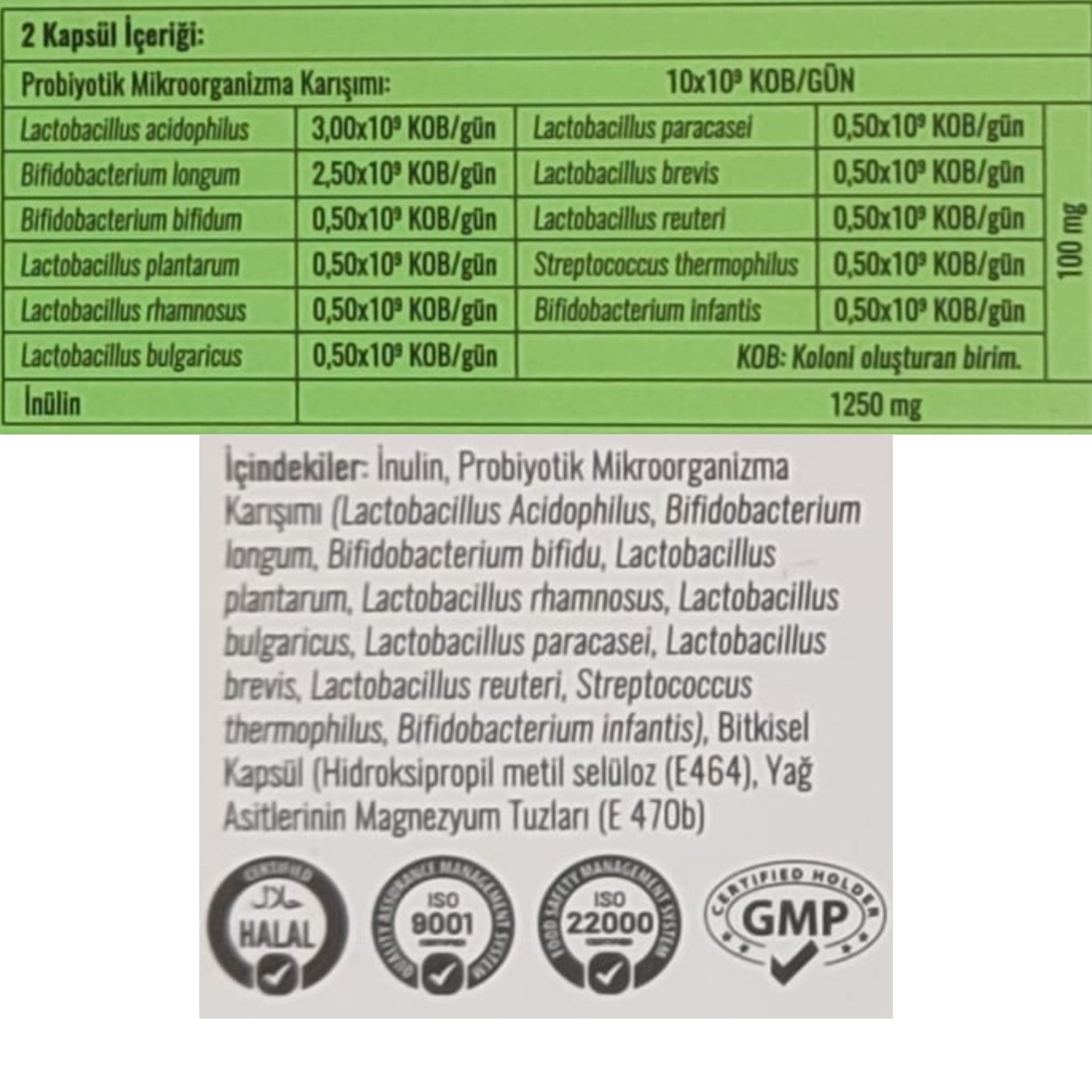 Probien Probiyotik Prebiyotik 30 Kapsül