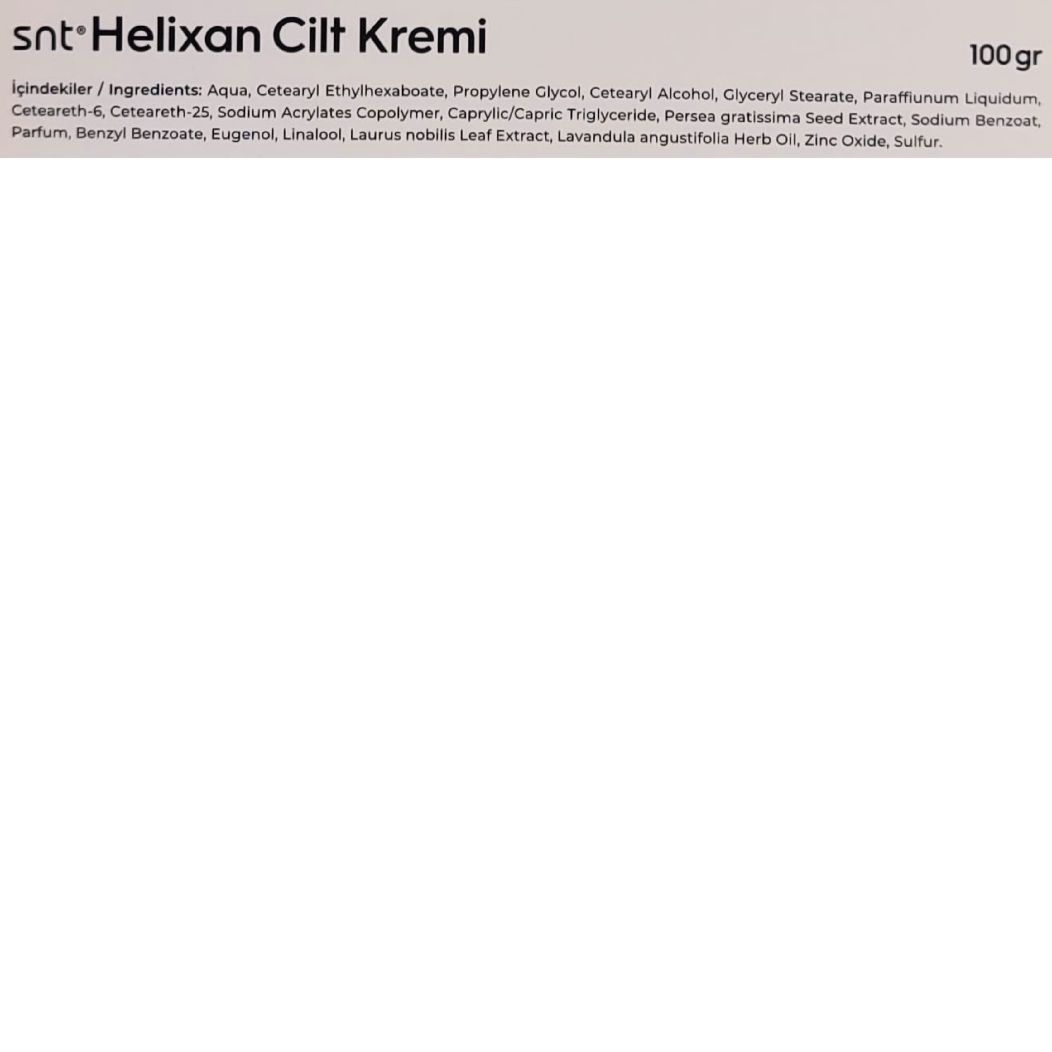 SNT Helixan Cilt Kremi 100 gr