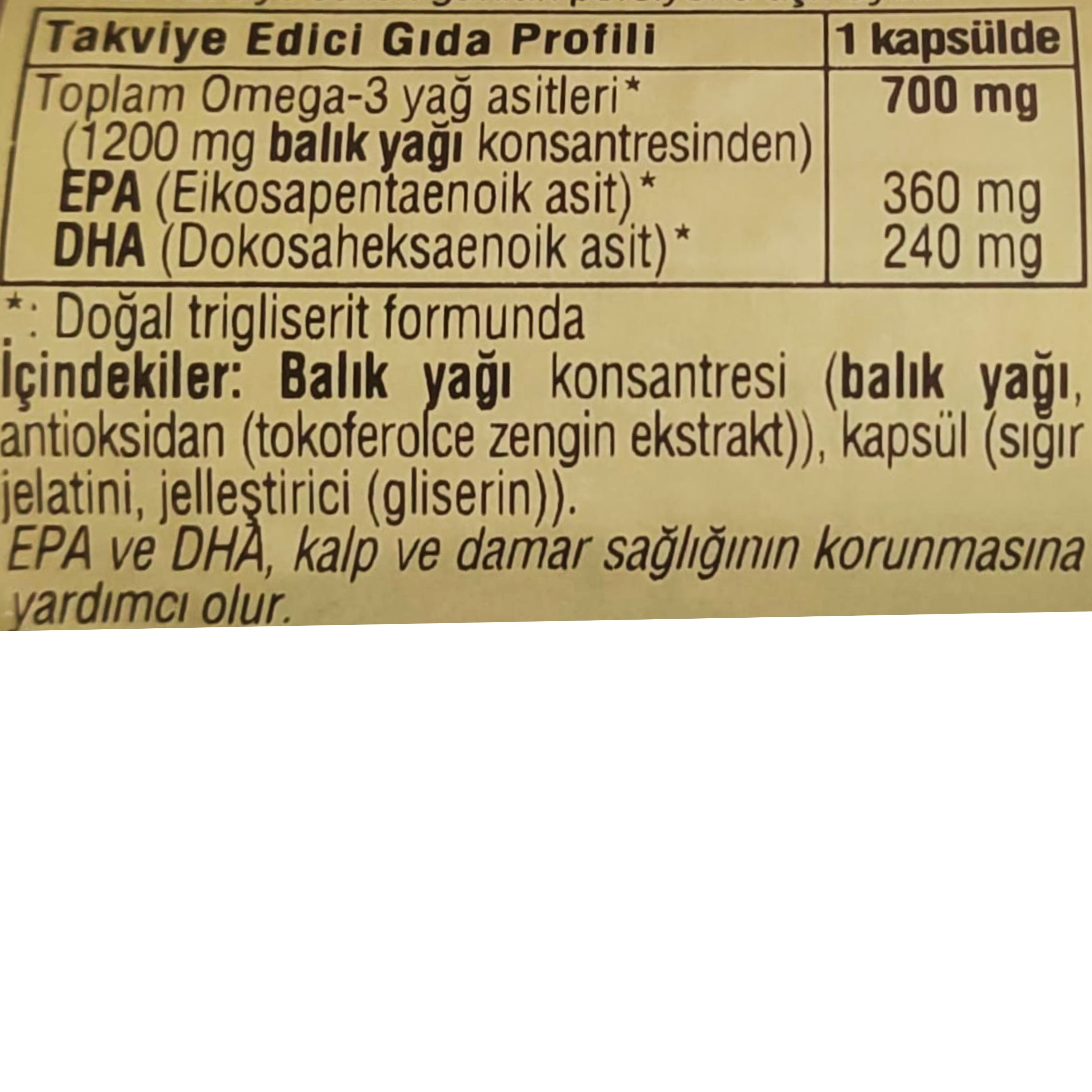 Solgar Omega-3 700 Mg 30 Yumuşak Jelatinli Kapsül