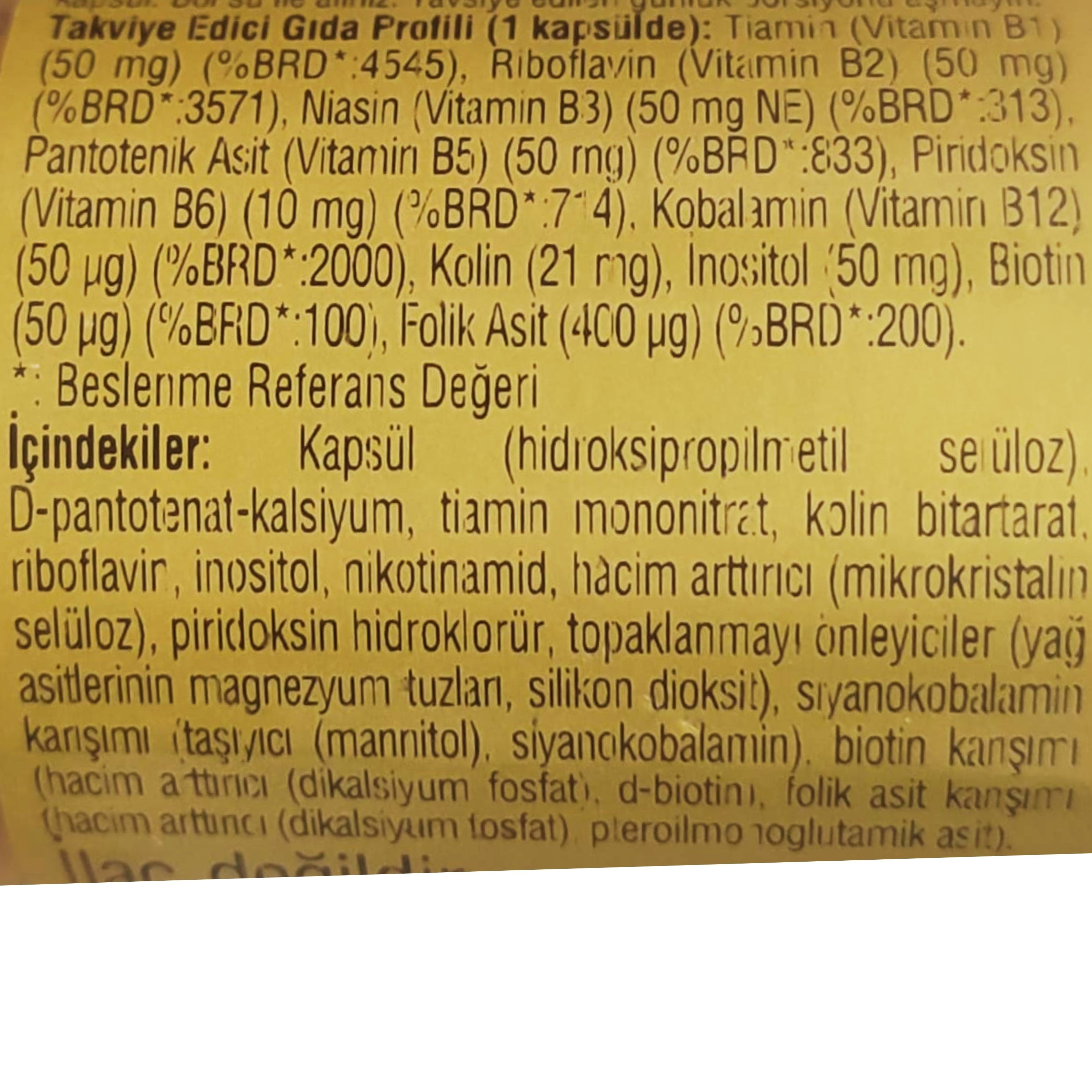 Solgar Vitamin B-Complex 50 - 50 Bitkisel Kapsül