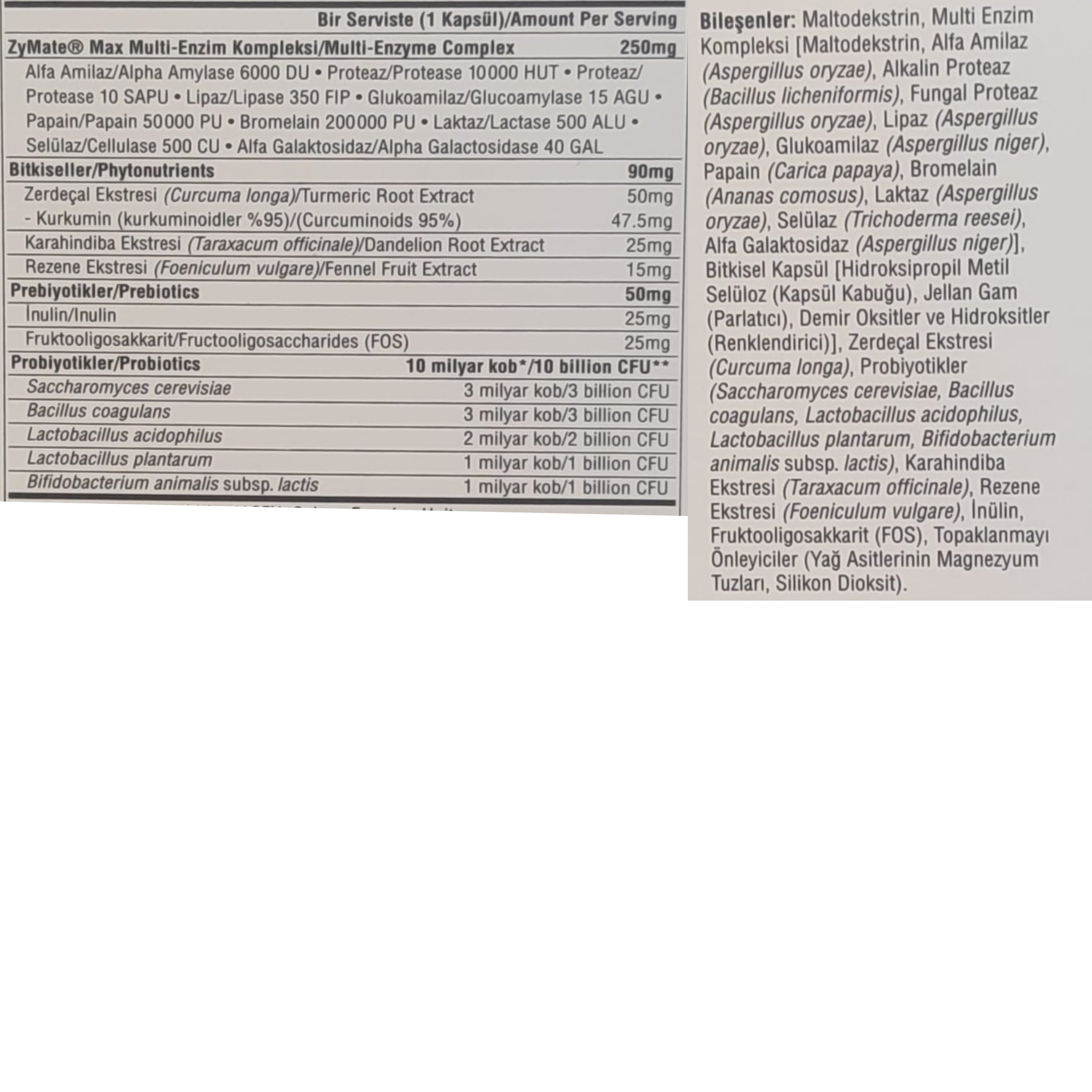 Suda Probiotic Digestobiotic Takviye Edici Gıda 60 Kapsül